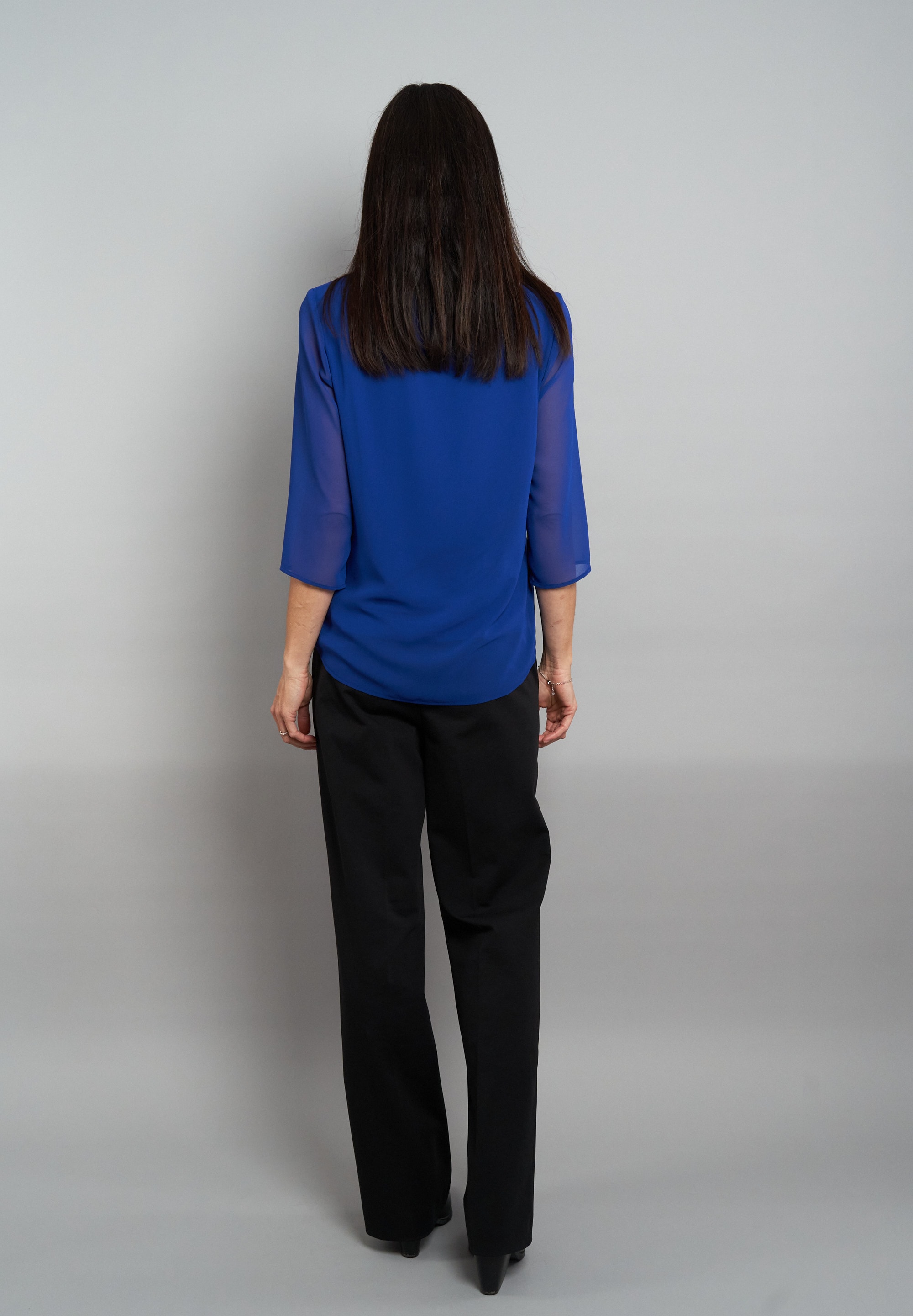 Seidel Moden Chiffonbluse, mit 3/4-Armen und in Doppel-Layer-Optik