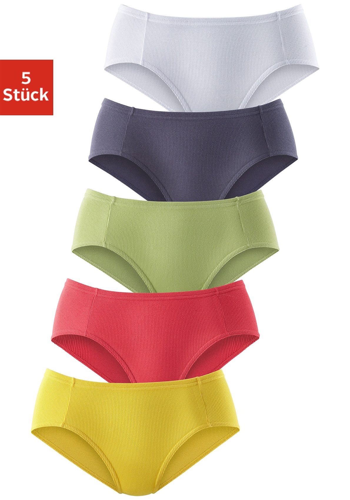 Petite Fleur Damen Jazz-Pants Slips 5er-Pack in bunt, Größe 40