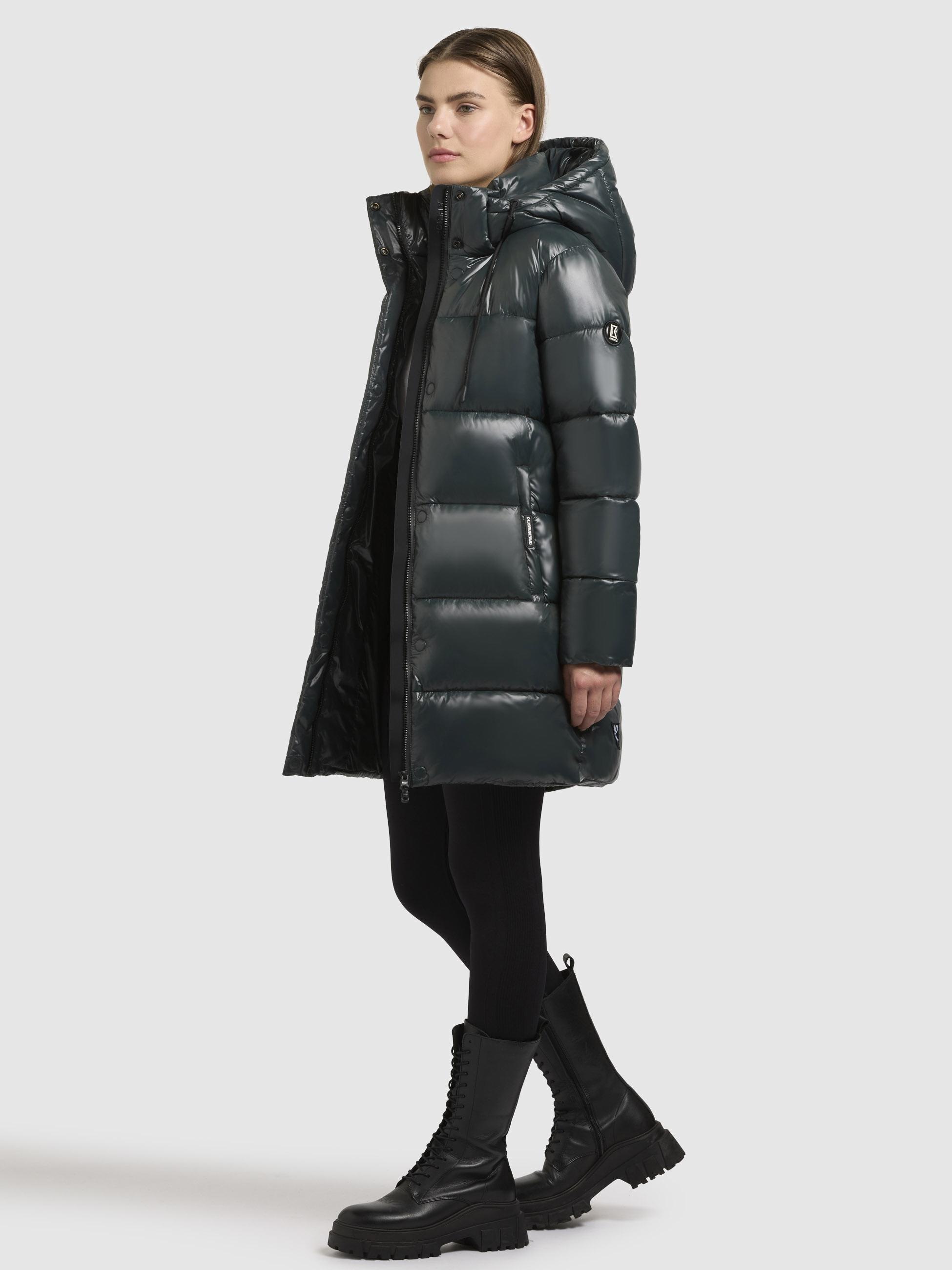 khujo Steppjacke »Steppjacke Jadet2-YM«, mit Kapuze, Schimmernder Winter Kurzmantel mit abnehmbarer Kapuze