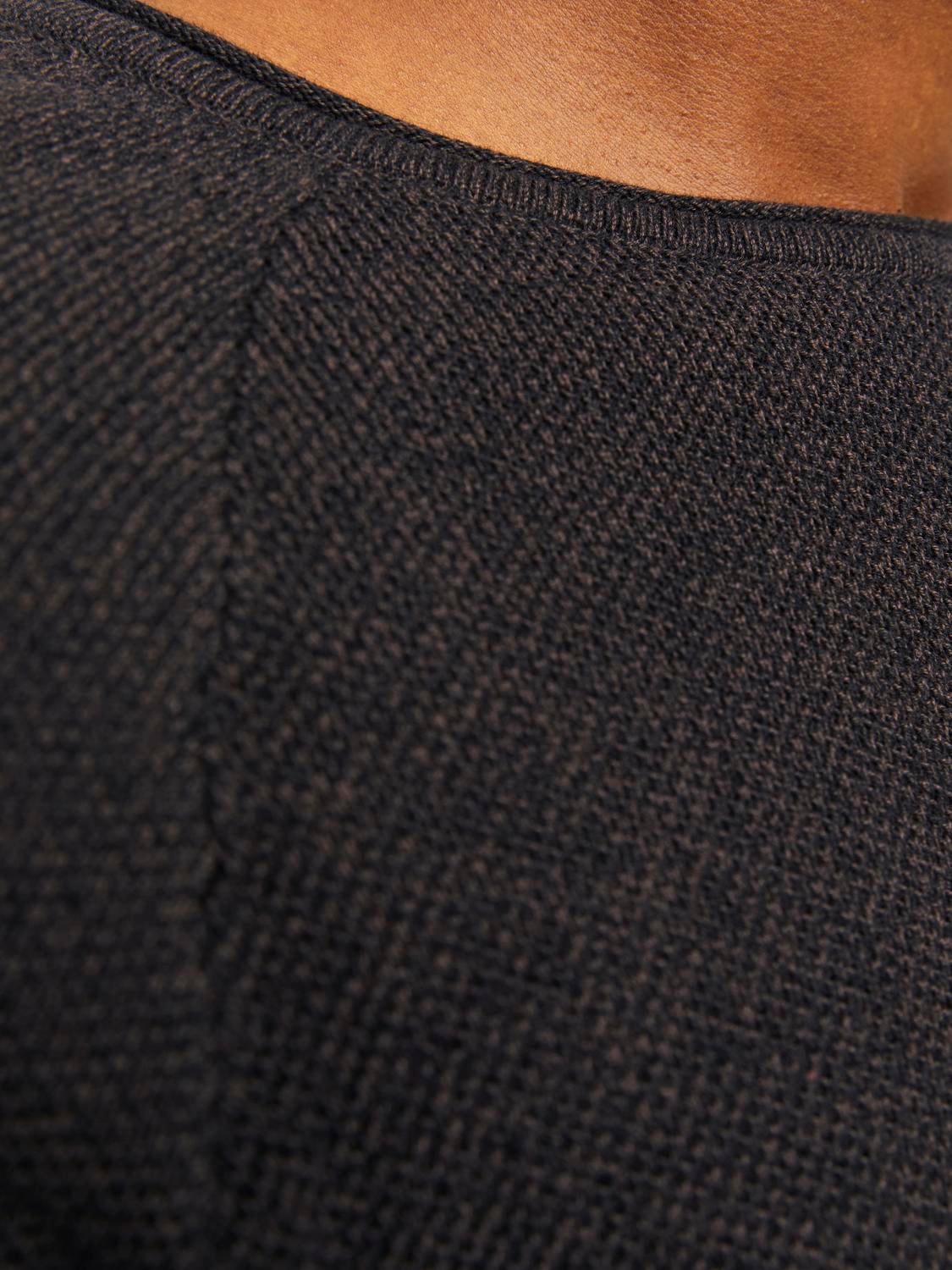 Jack & Jones Rundhalspullover »JJEHILL KNIT CREW NECK NOOS«, aus Strukturstrick