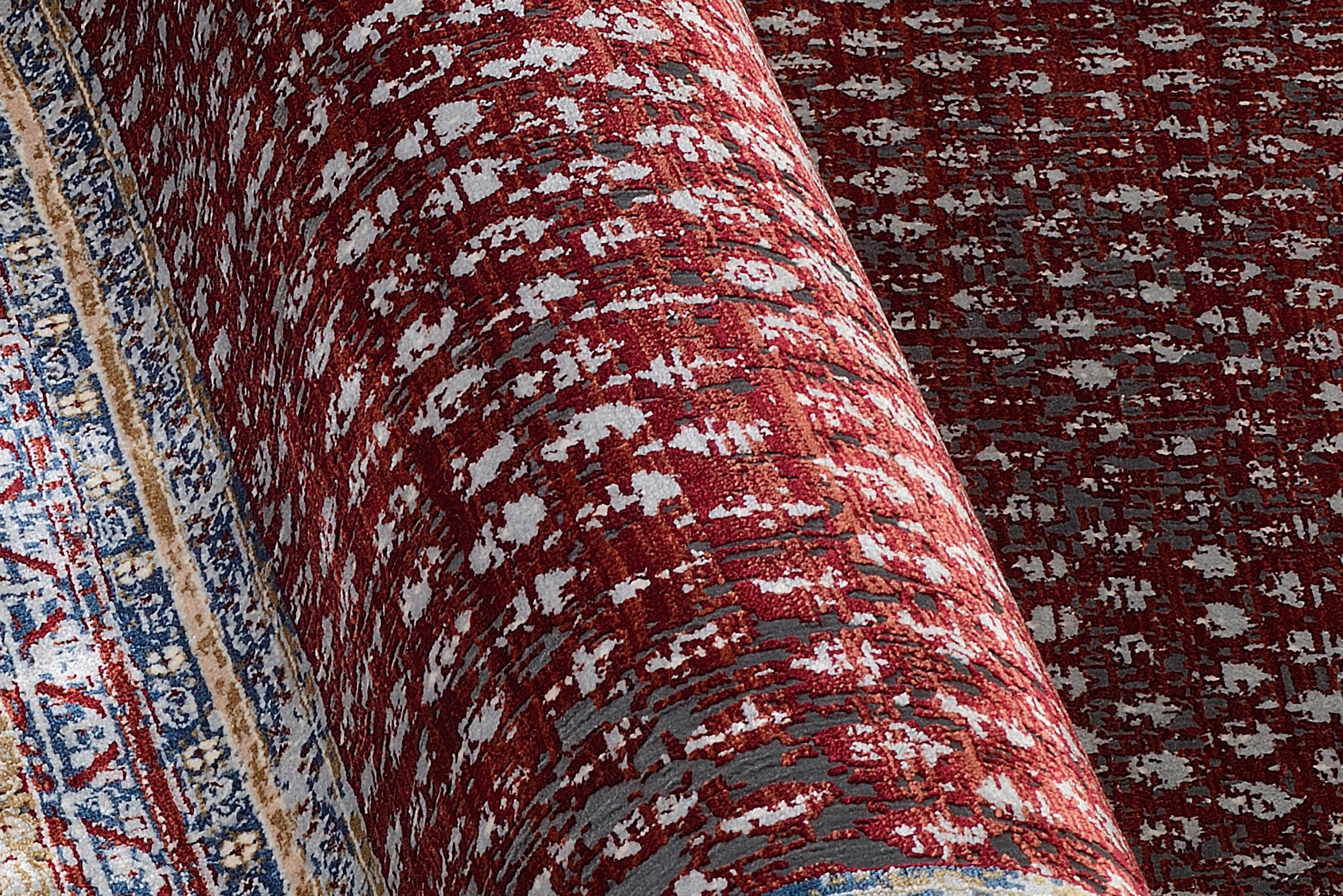 WK WOHNEN Teppich »POINTS«, rechteckig, 7 mm Höhe, hochwertiger Materialmix mit seidigem Glanz