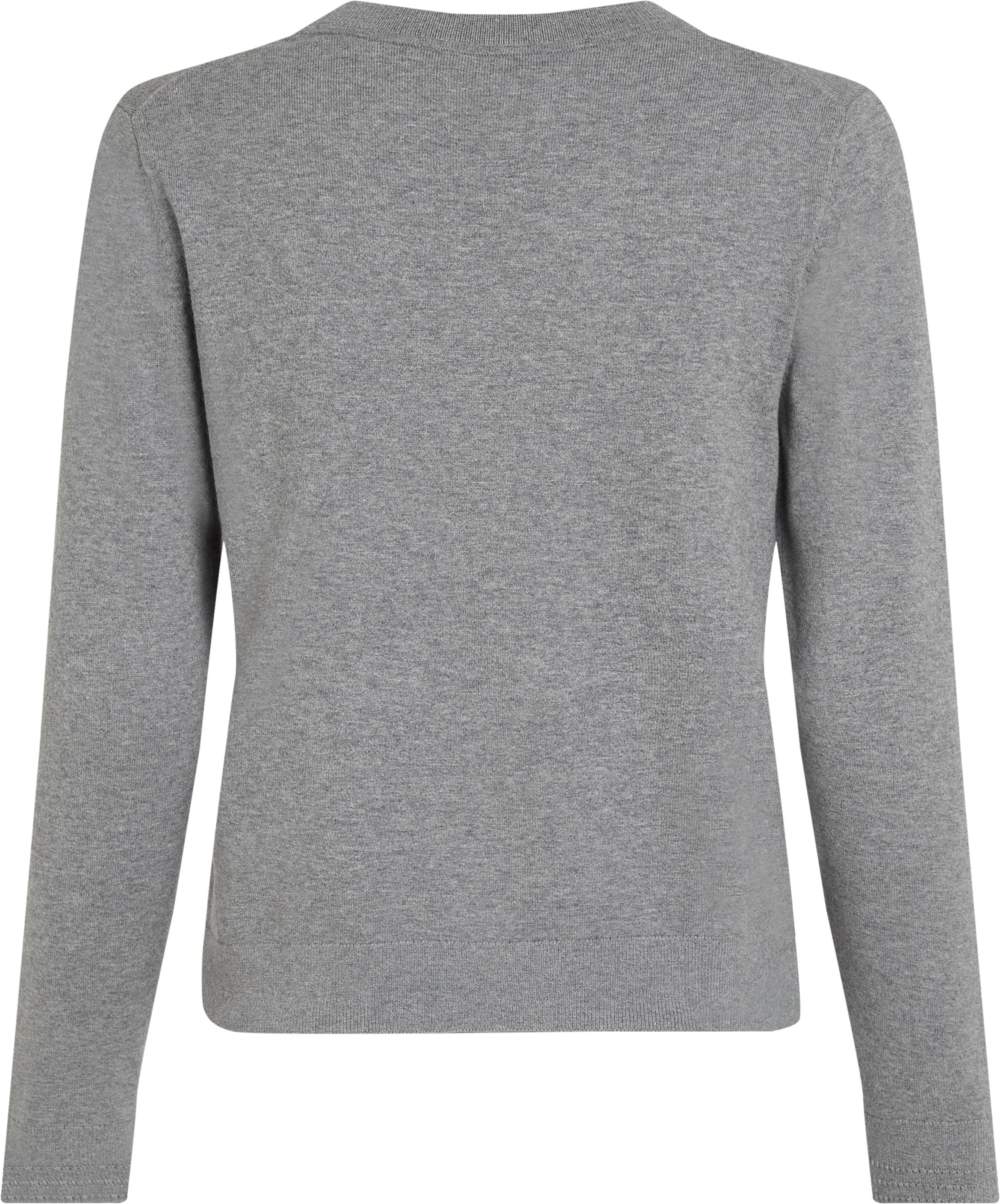 Tommy Hilfiger V-Ausschnitt-Pullover »CO JERSEY STITCH V-NK SWEATER mit V-Ausschnitt und Ripp«, unifarben, casual, regular fit, Baumwollmix, V-Ausschnitt