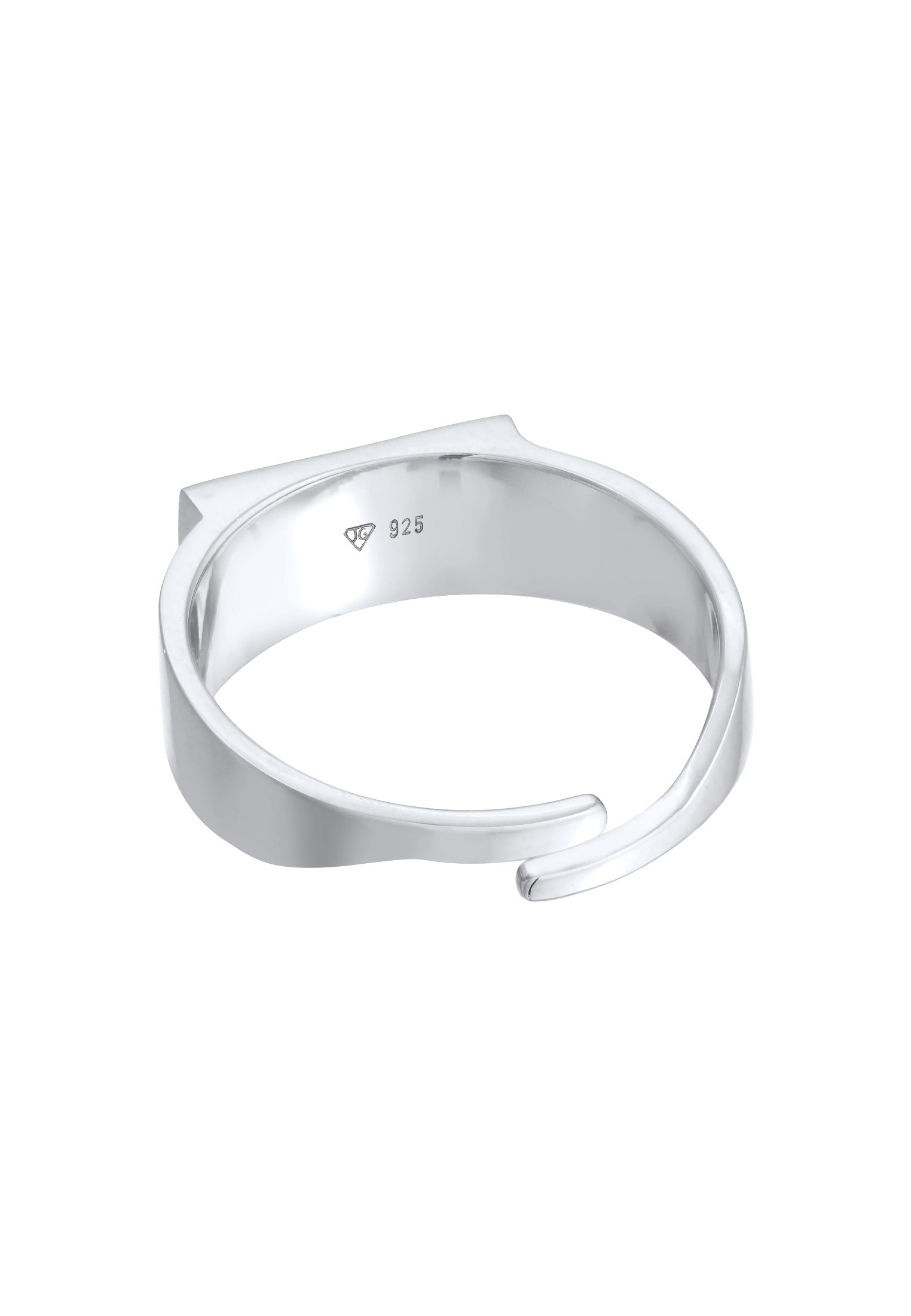 Elli Silberring »Ring Siegelring Verstellbar Offen 925 Silber«