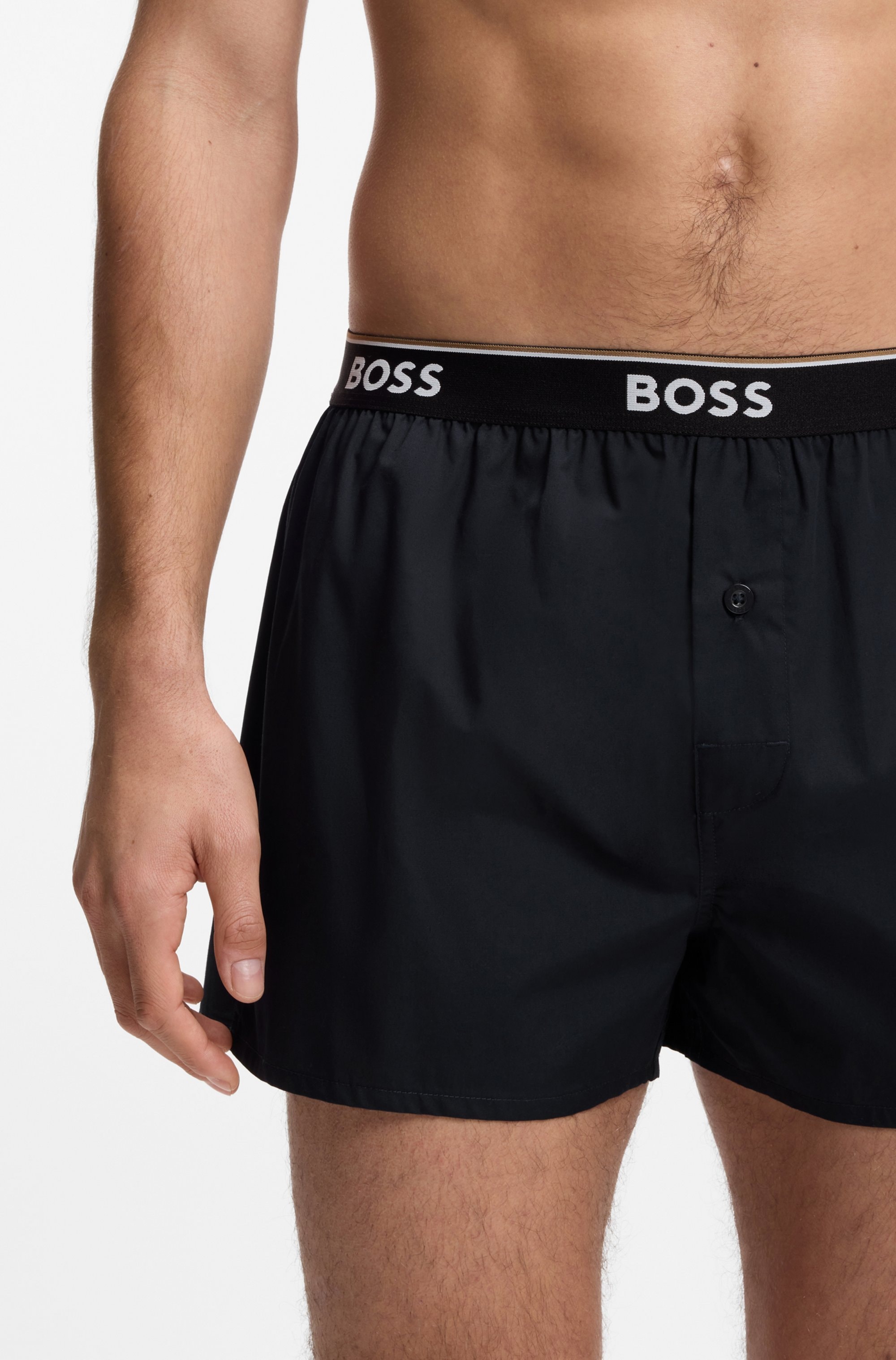 BOSS Pyjamashorts  aus Baumwolle, elastischer Bund