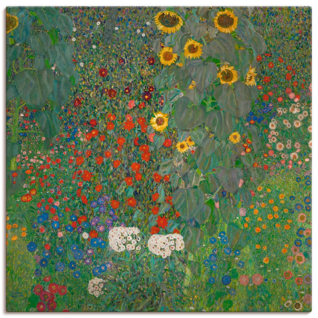 Artland Wandbild »Garten mit Sonnenblumen«, Blumenwiese, (1 St.)