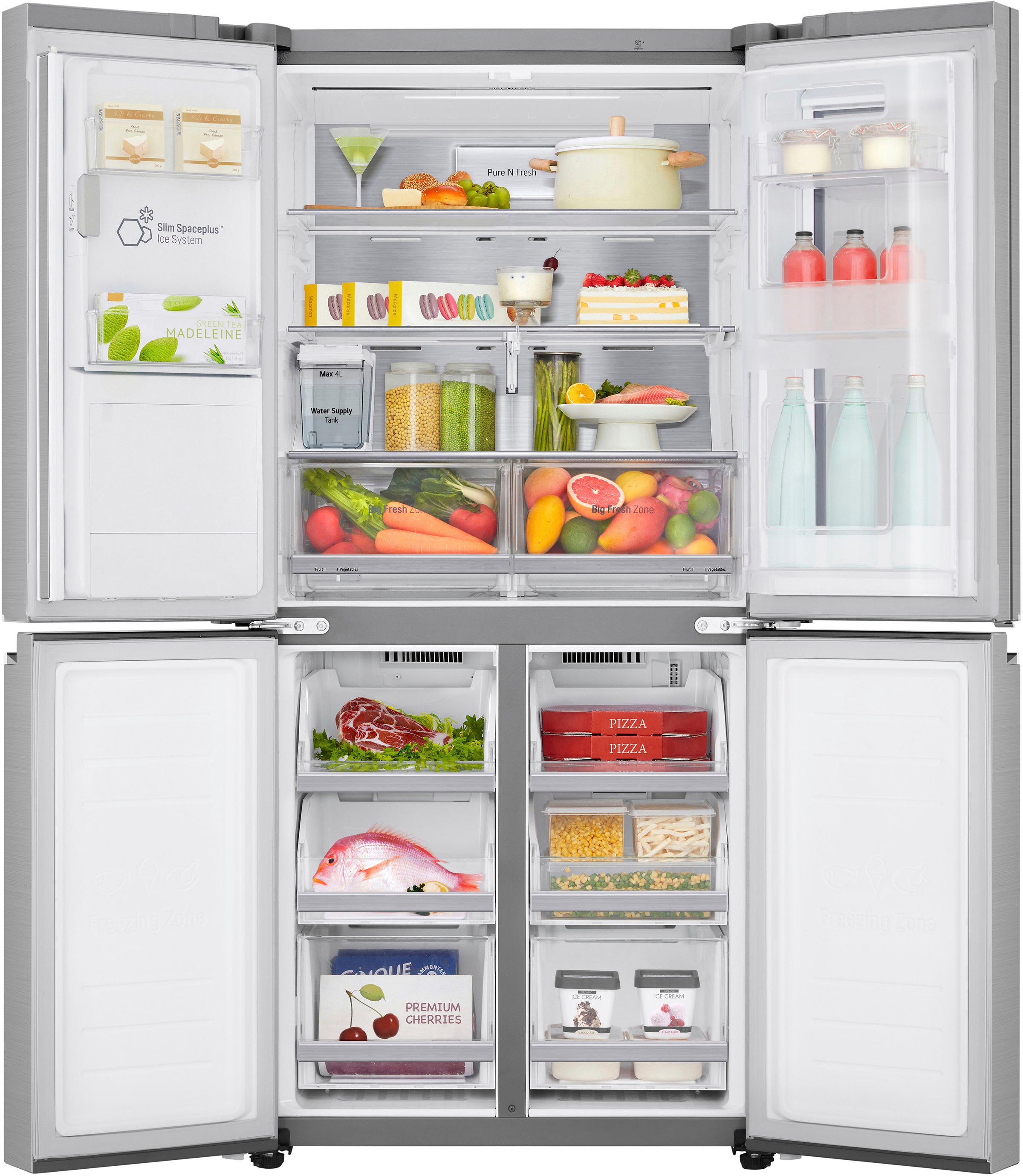 LG Multi Door »GMX844BSBF«, InstaView™