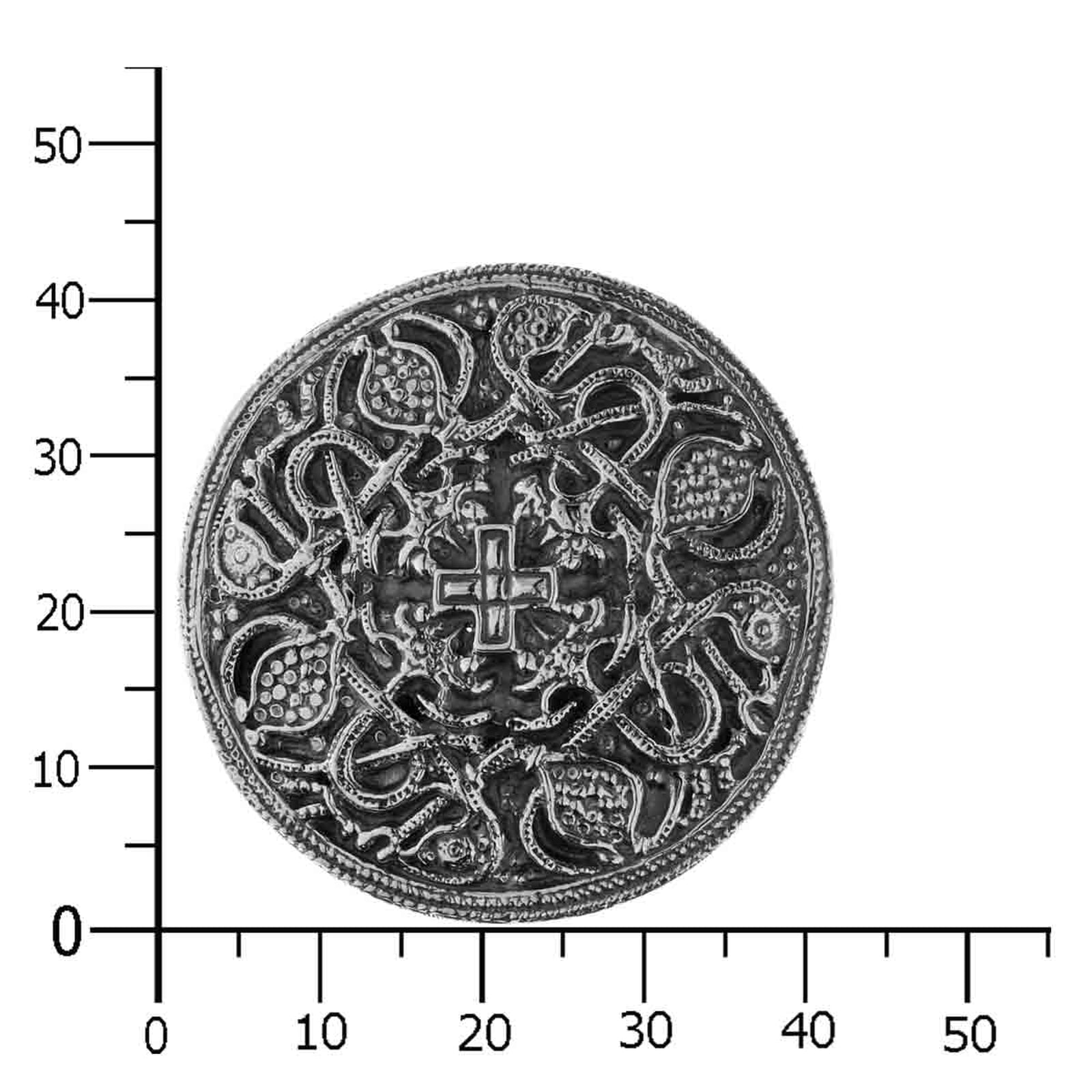 OSTSEE-SCHMUCK Brosche »- Hiddensee 42 mm rund - Silber 925/000 -,«
