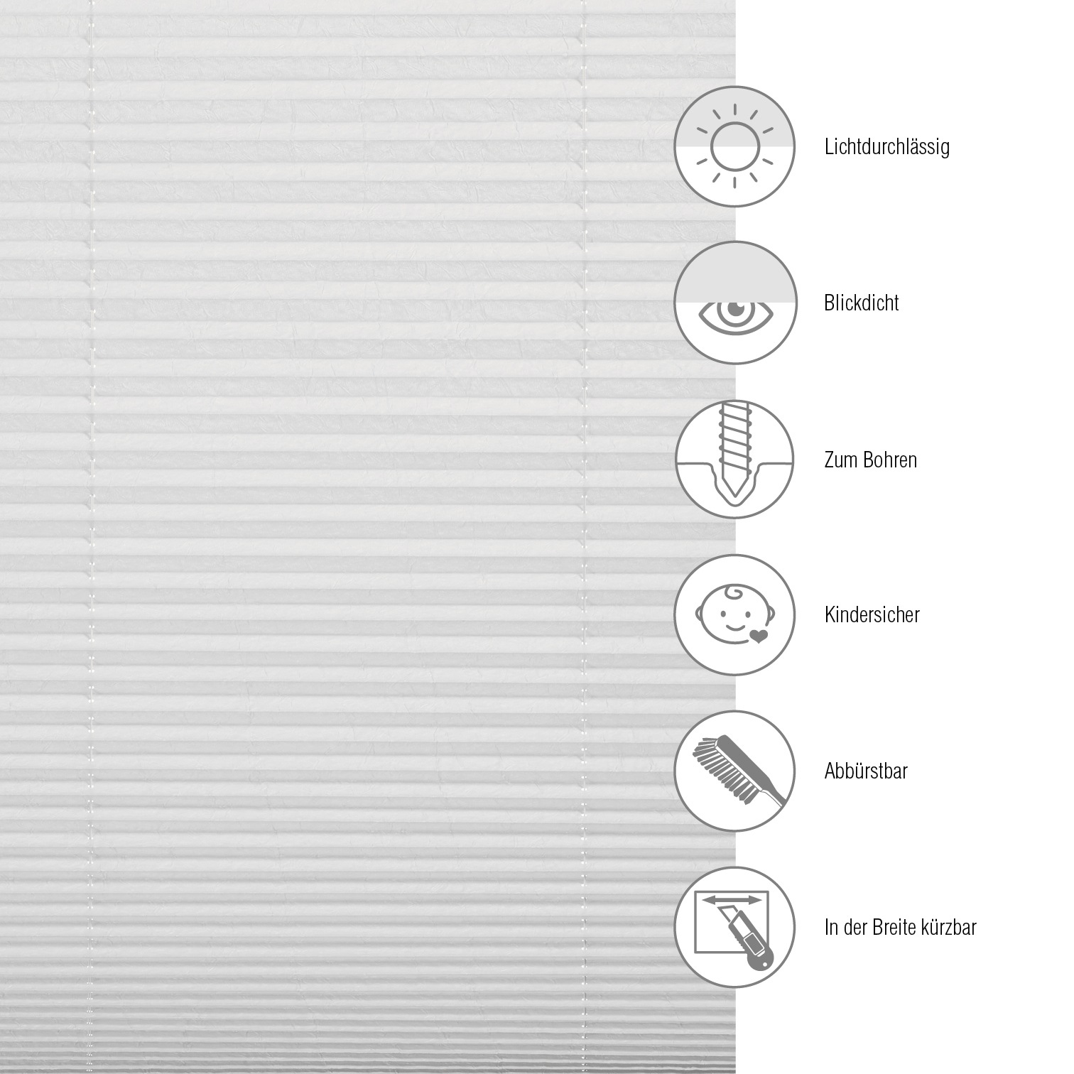 SCHÖNER WOHNEN-Kollektion Plissee »Milla« blickdicht mit Bohren verspannt verschraubt, silberne oder weiße Rollo-Technik