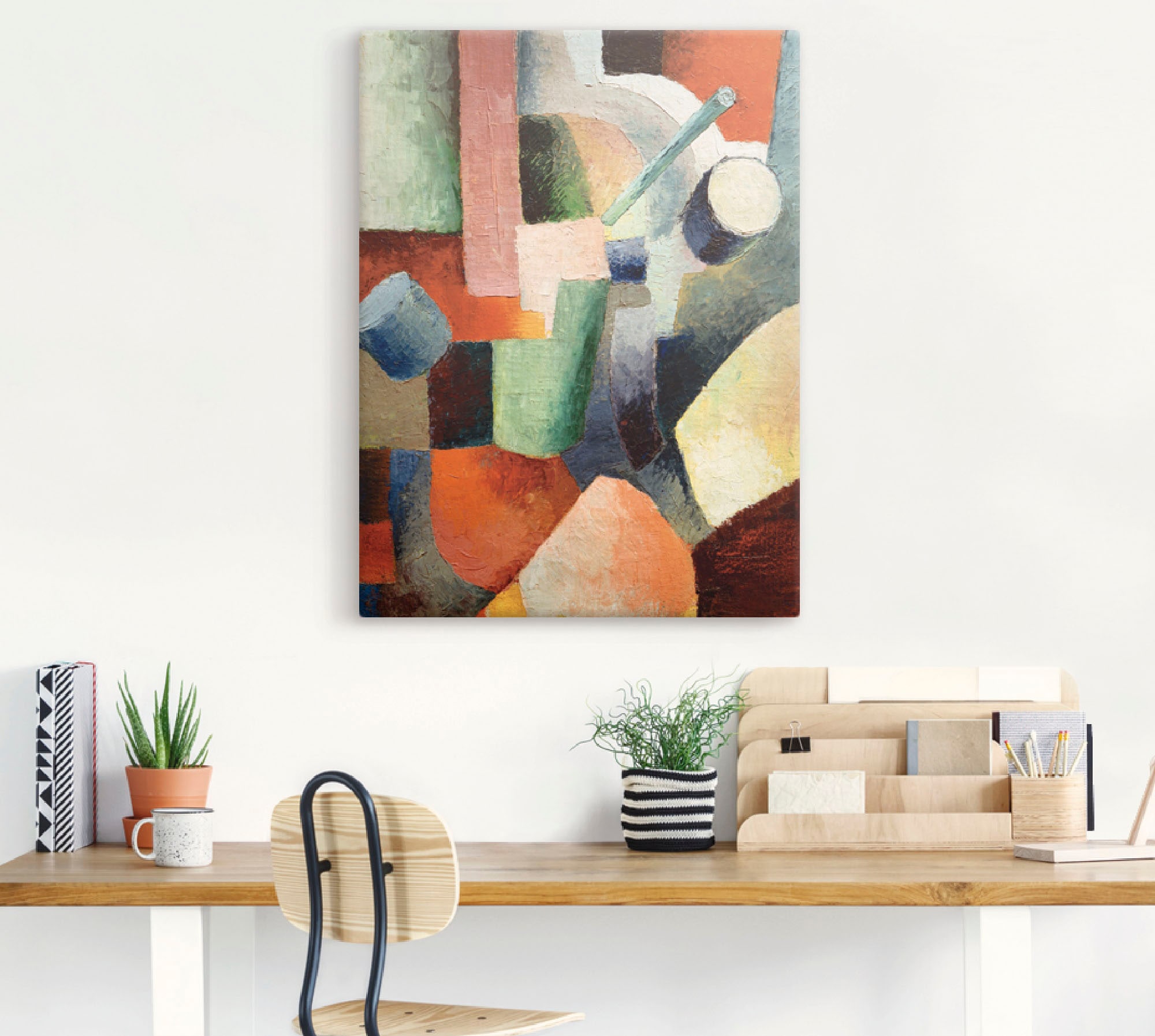 Artland Leinwandbild »Farbige Formenkomposition«, Muster, (1 St.), auf Keilrahmen gespannt