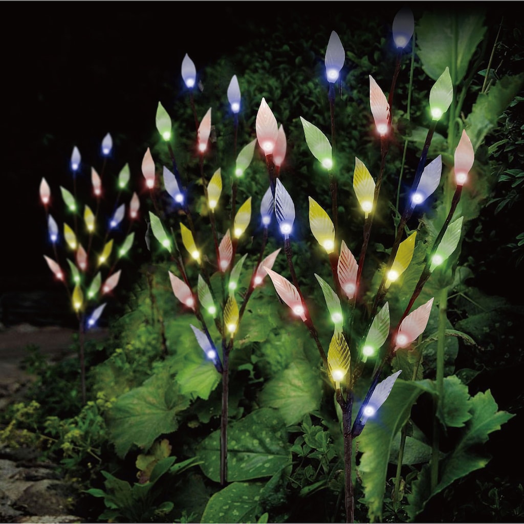 näve LED Gartenleuchte »Erdspieß«, 3er-Set Außen-Deko,mit Blinkfunktion