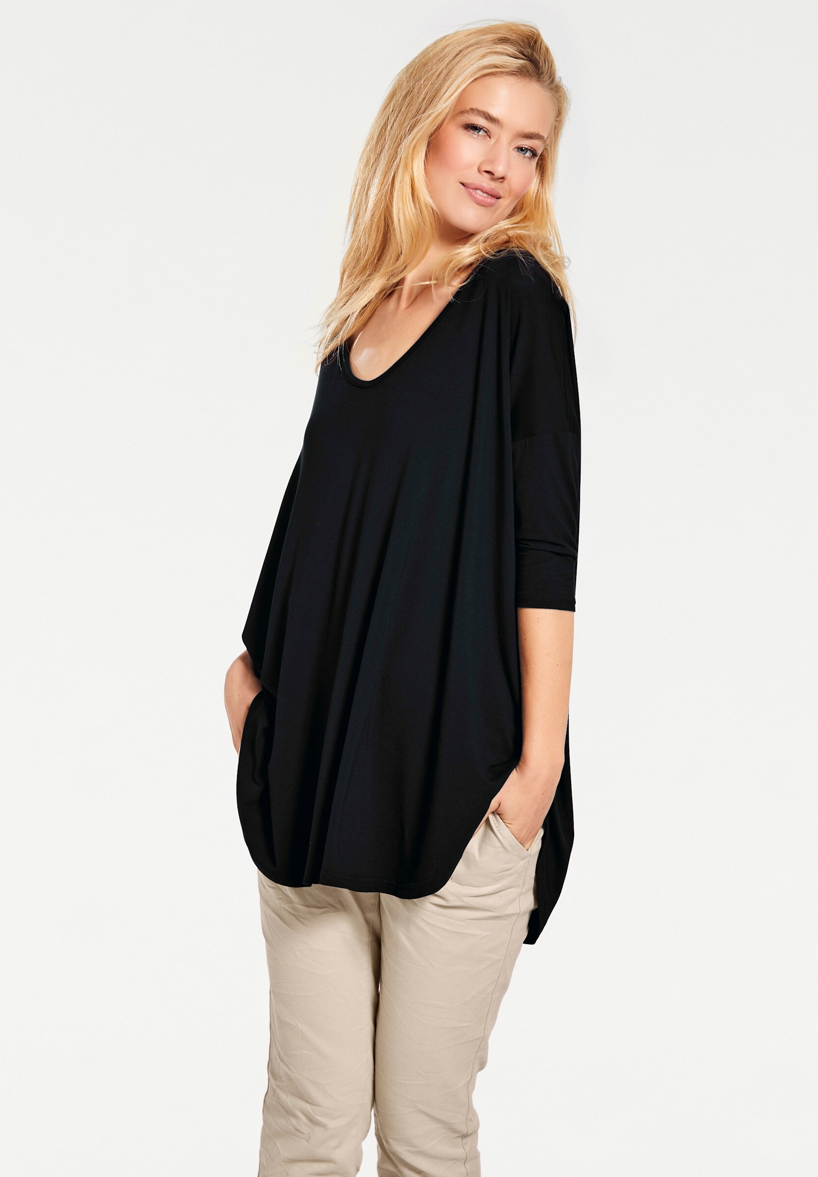 heine T-Shirt »Oversized Shirt Oversize-Shirt mit Kaschier-Effekt«