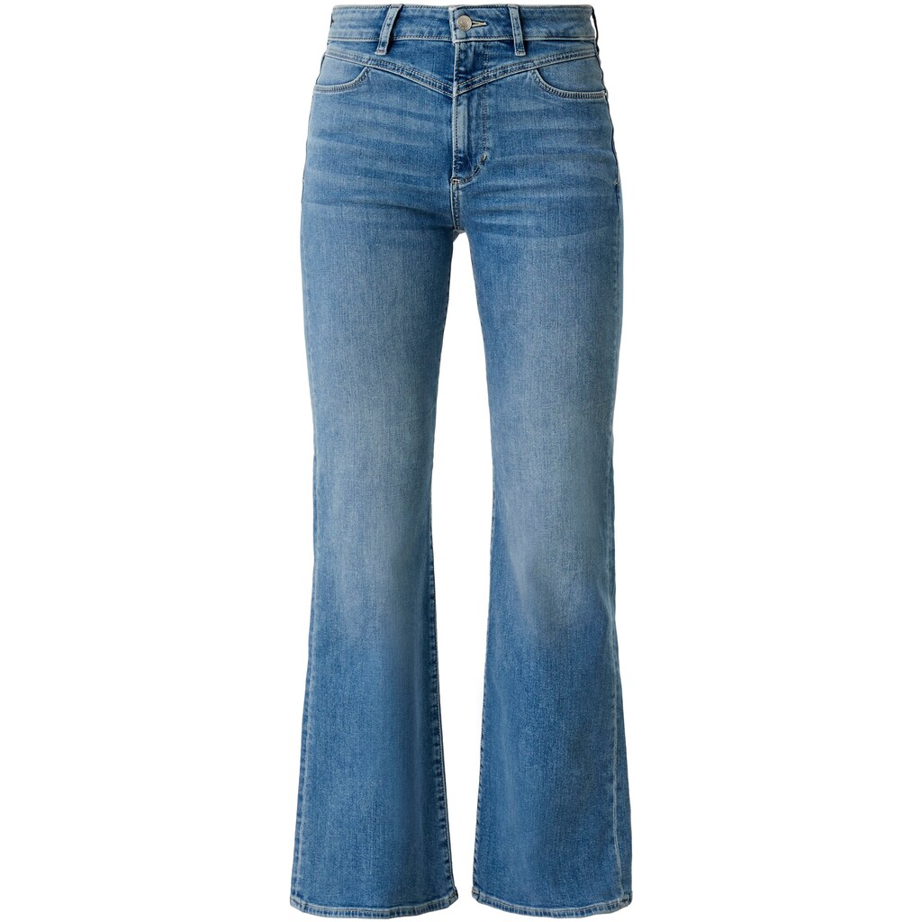 s.Oliver Bootcut-Jeans, mit geschwungener Passe vorn und hinten