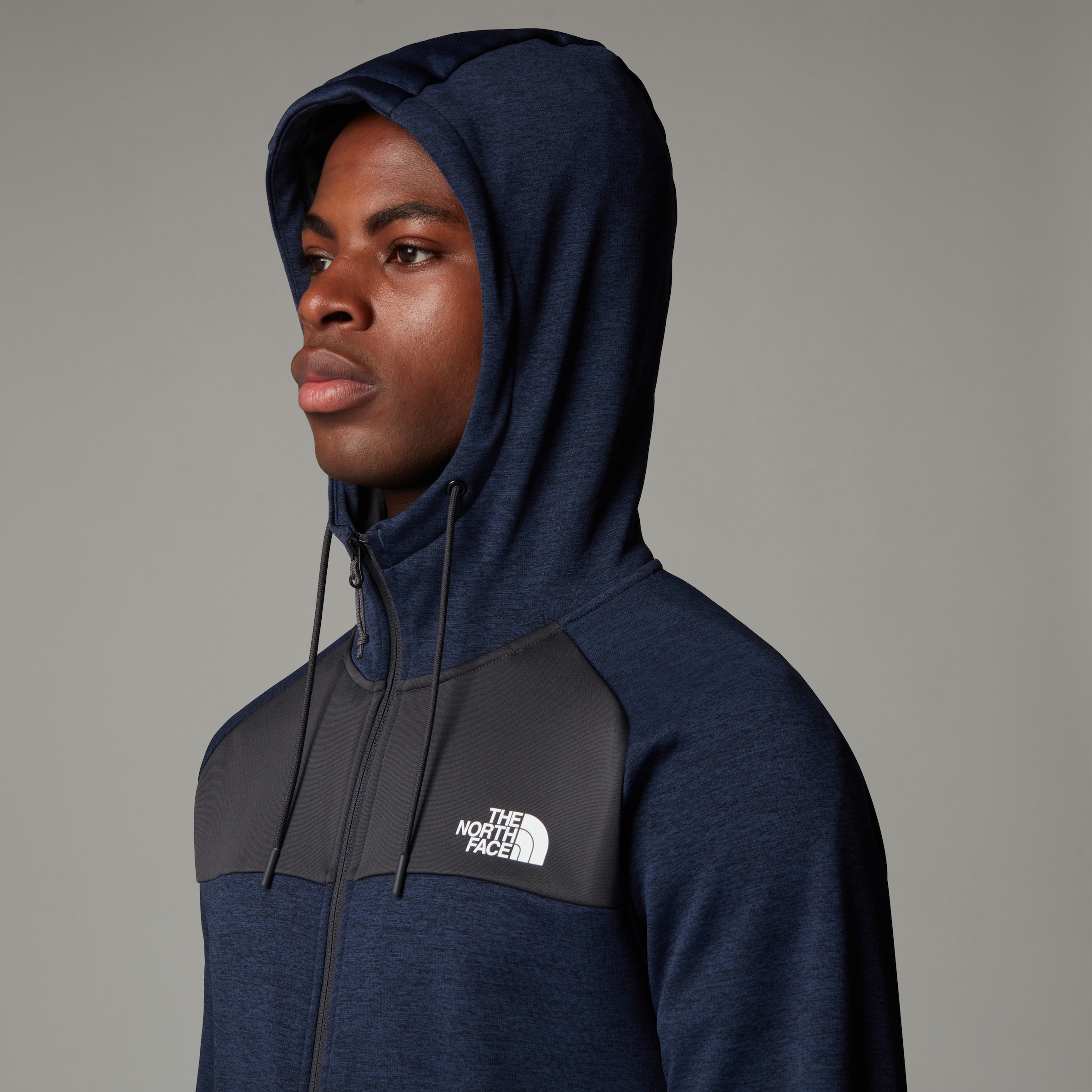 The North Face Fleecejacke »Reaxion Fleece Kapuzenpulli mit durchgehendem RV für Herren«, (1 St.), Übergangsjacke
