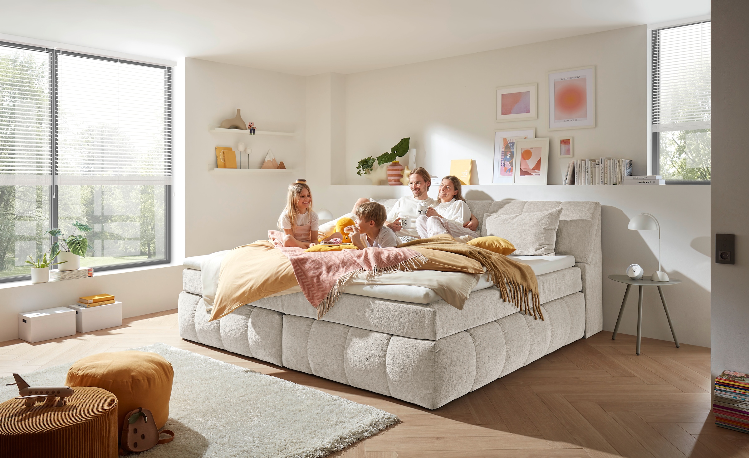 ED EXCITING DESIGN Boxspringbett »Elkford, Familienbett in der Größe 240x200cm«