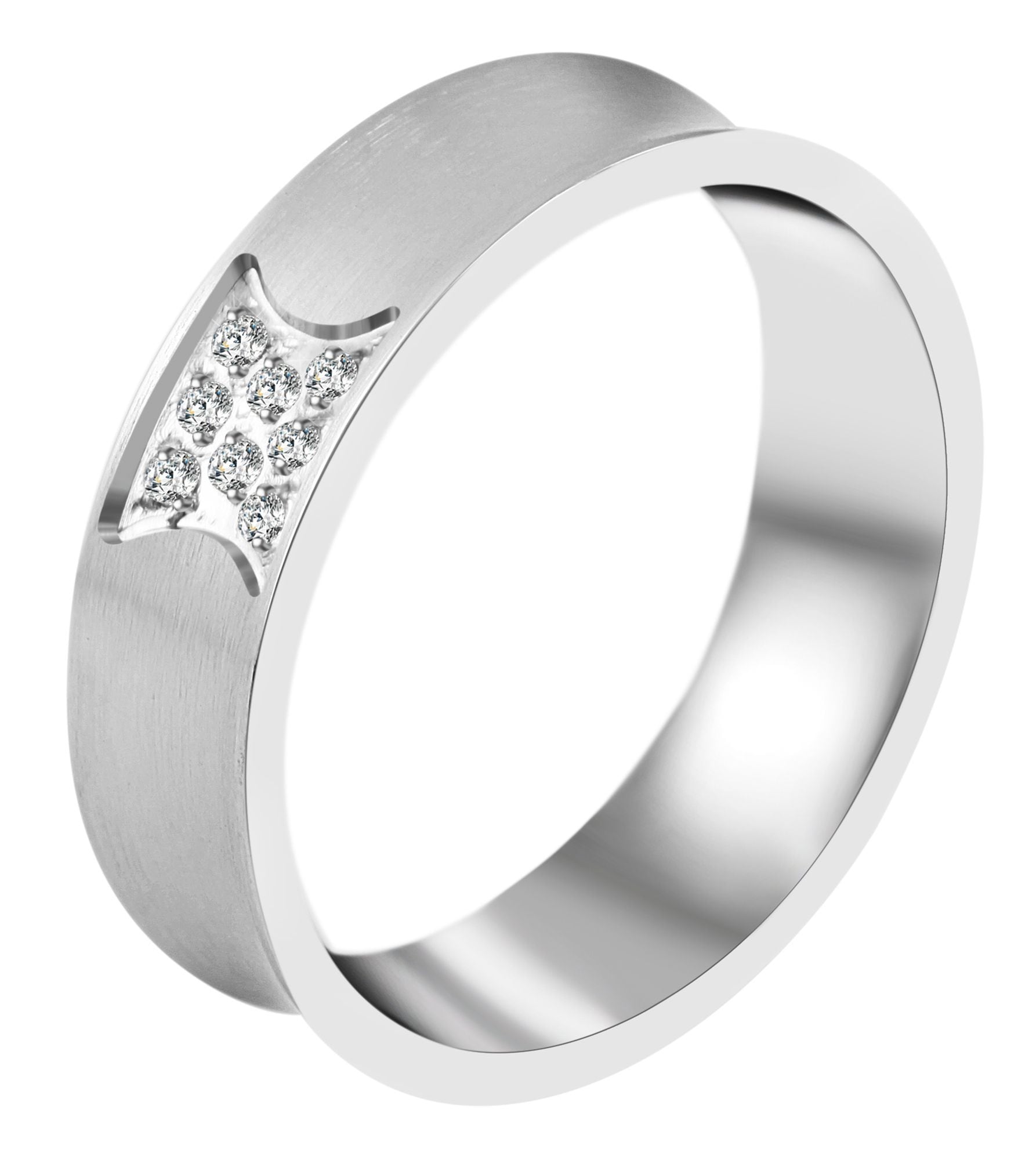 Adelia´s Fingerring »Damen Ring aus Edelstahl mit Strass Steinchen«