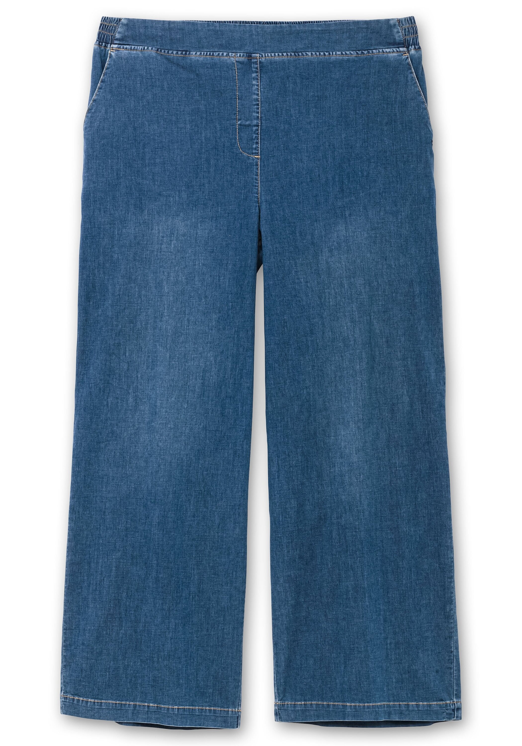 Sheego Stretch-Jeans »Weite Jeans mit Schlupfbund, in leichter Qualität«