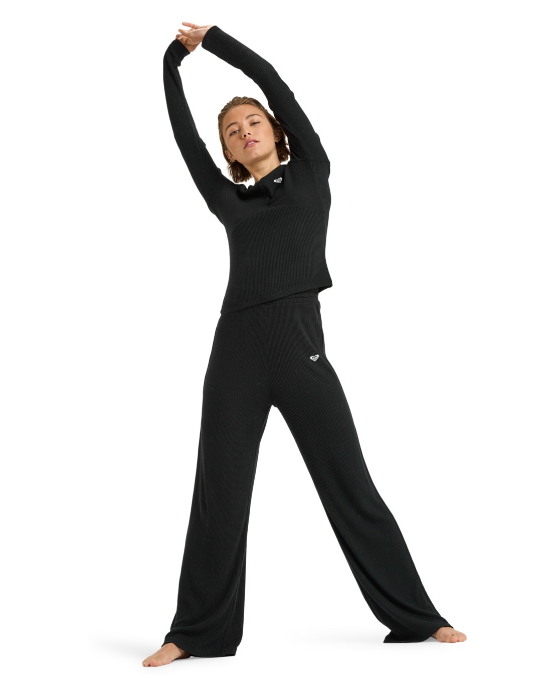 Roxy Sporthose »Rise & Vibe New Rib Wide Leg«