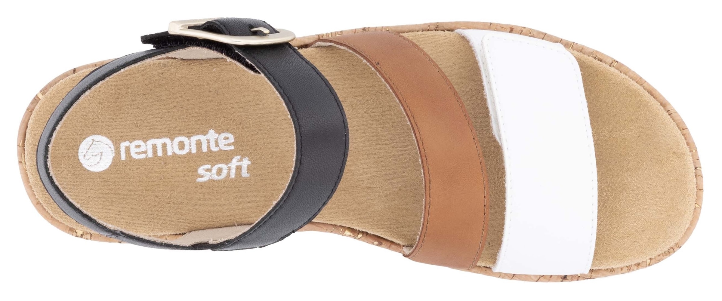 Remonte Keilsandalette, Riemchensandale, Sommerschuh, Bequemschuh mit Zierschnalle