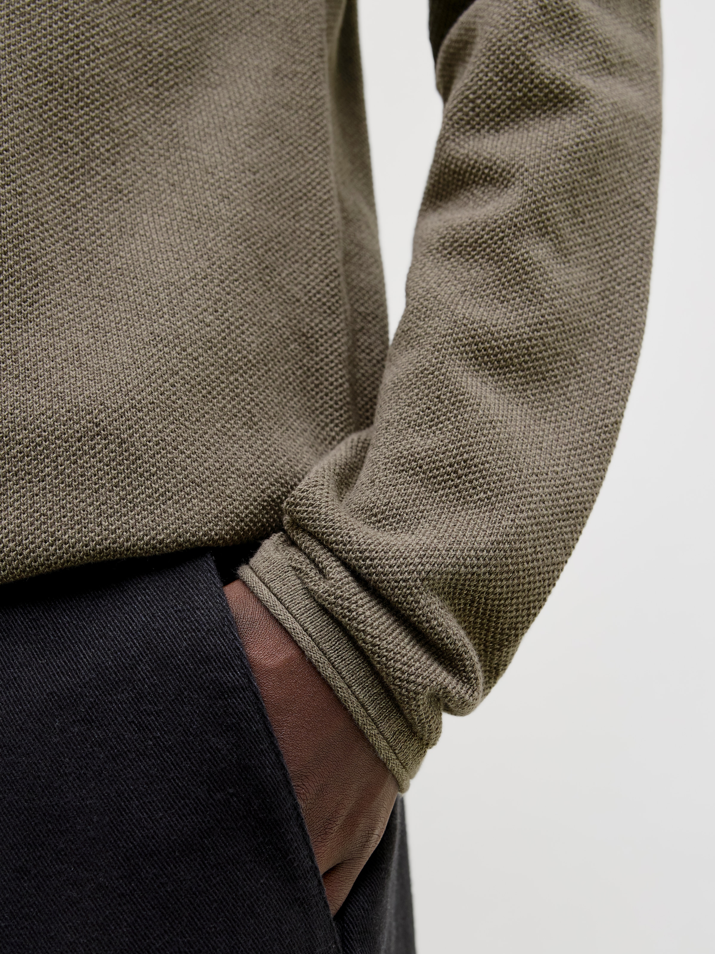Jack & Jones Rundhalspullover »JJEHILL KNIT CREW NECK NOOS« Baumwolle, regular fit