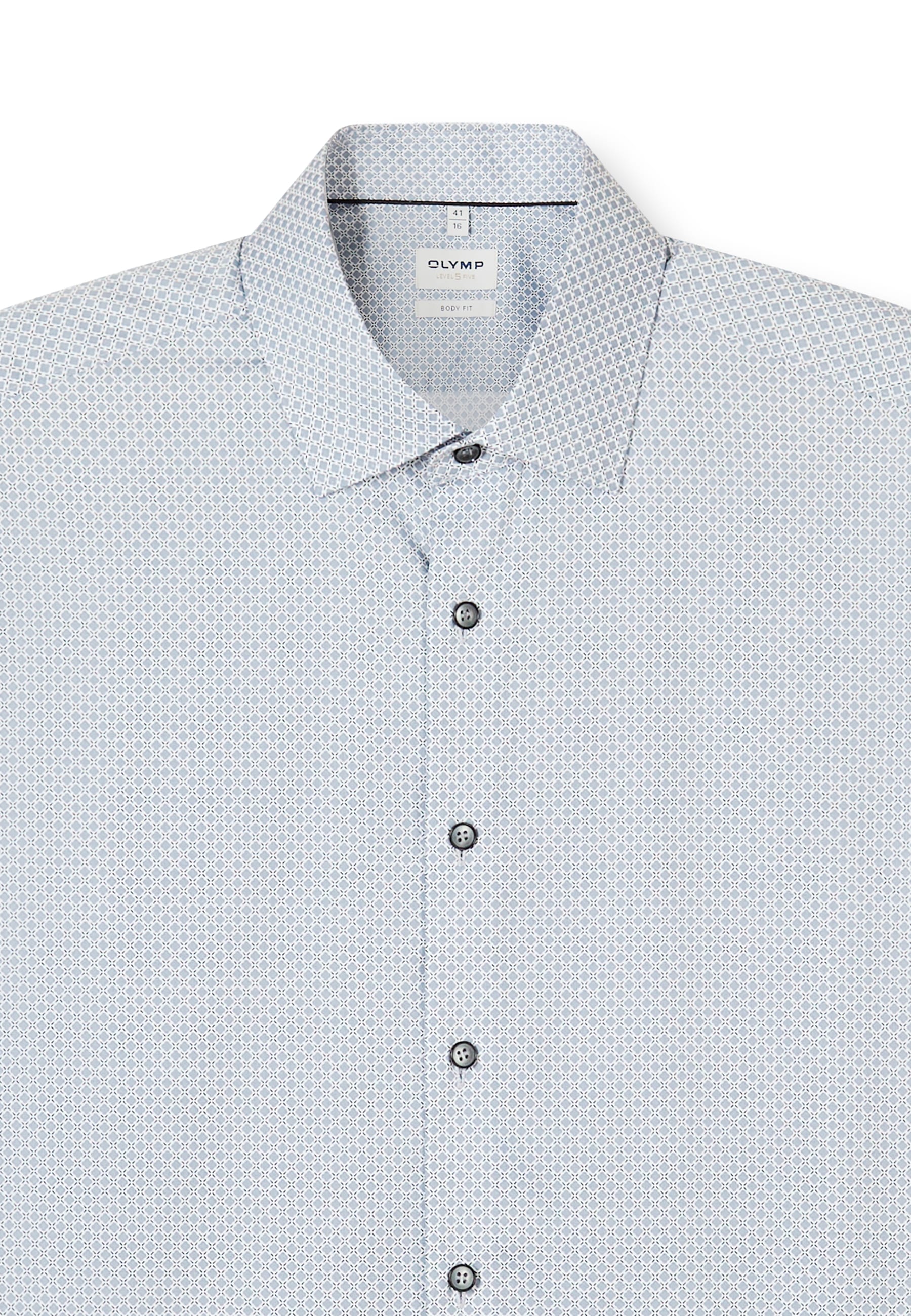 OLYMP Langarmhemd »Level Five« Businesshemd, body fit, New York Kentkragen, gemustert