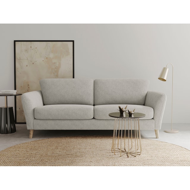 Home affaire 3-Sitzer »MARSEILLE Sofa 206 cm«, mit Massivholzbeinen aus  Eiche, verschiedene Bezüge und Farbvarianten im OTTO Online Shop