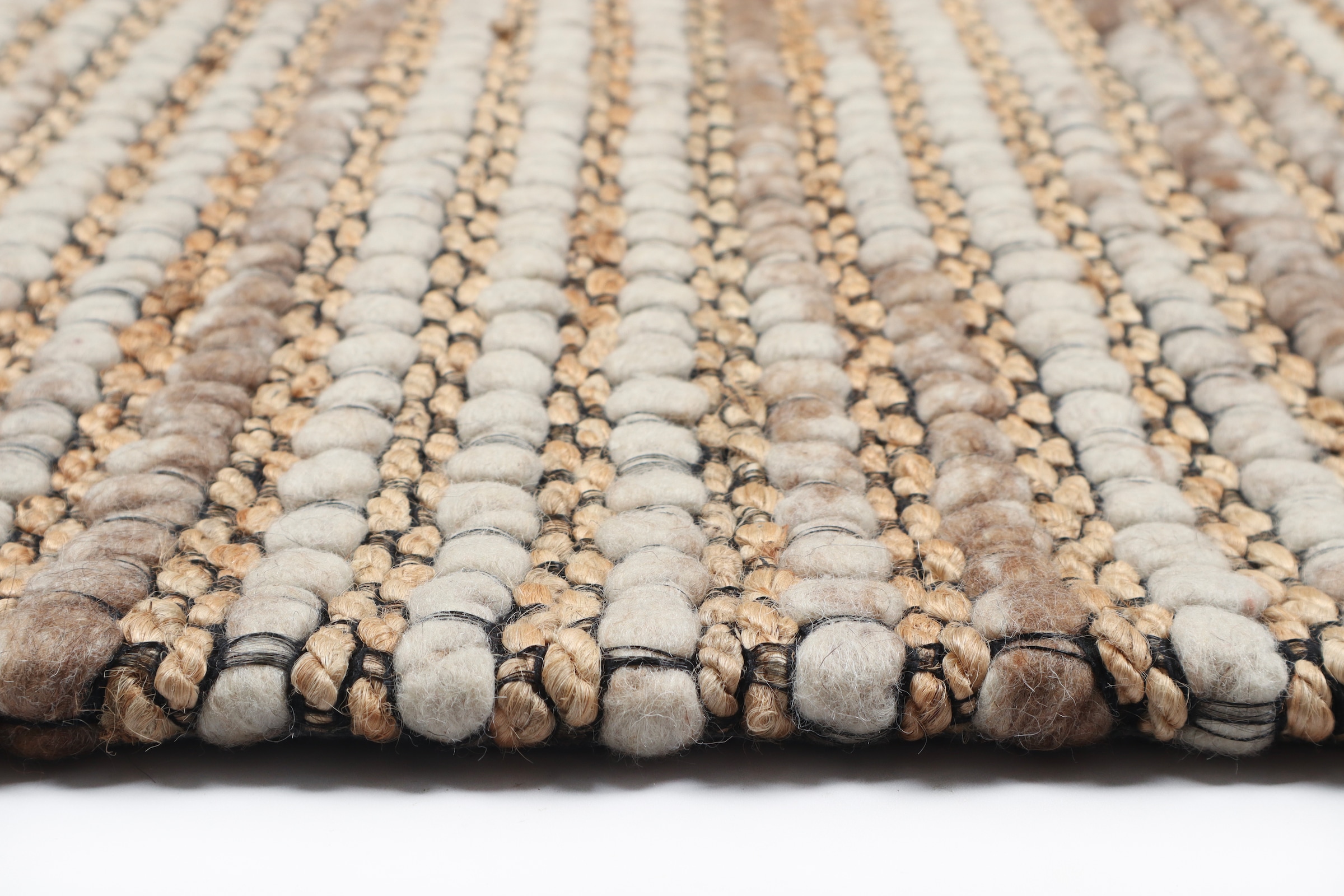 my home Hochflor-Teppich »Leevy«, rechteckig, 25 mm Höhe, Handwebteppich, Wolle, Robust und Langlebig