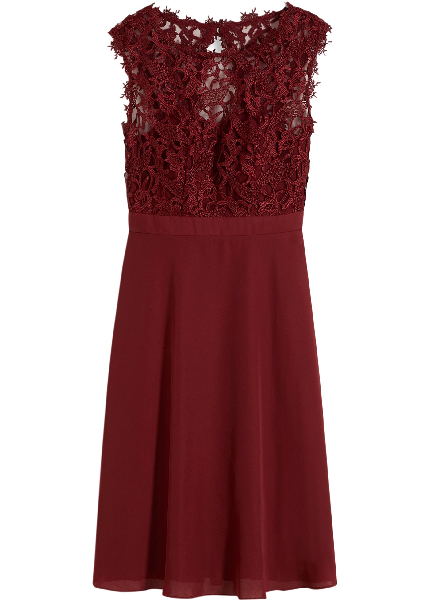 bonprix Minikleid »Minikleid mit Spitze« 1 tlg. für besondere Anlässe, aus Polyester, taillierte Passform