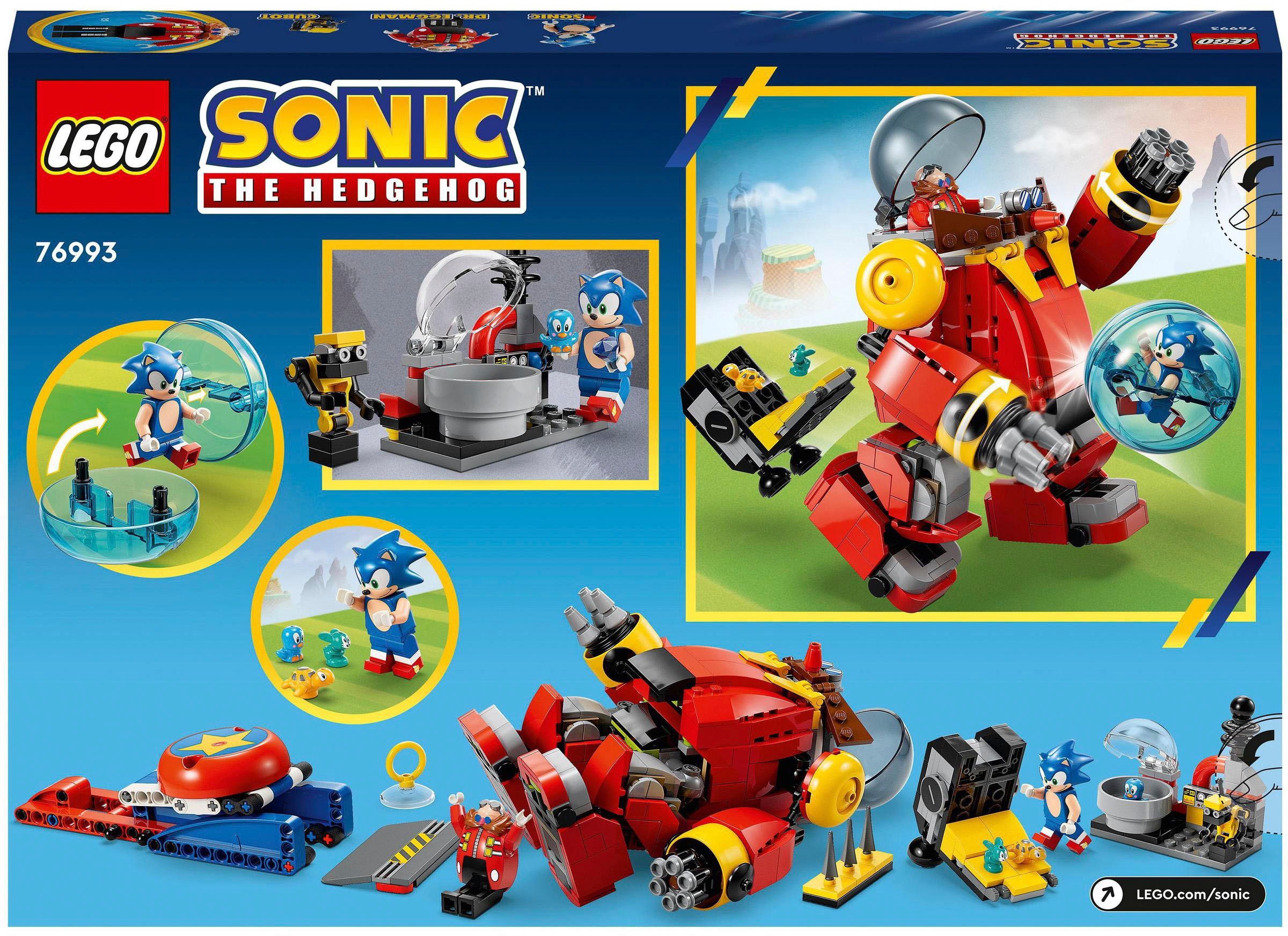 LEGO® Konstruktionsspielsteine »Sonic vs. Dr. Eggmans Death Egg Robot  (76993), LEGO® Sonic«, (615 St.), Made in Europe