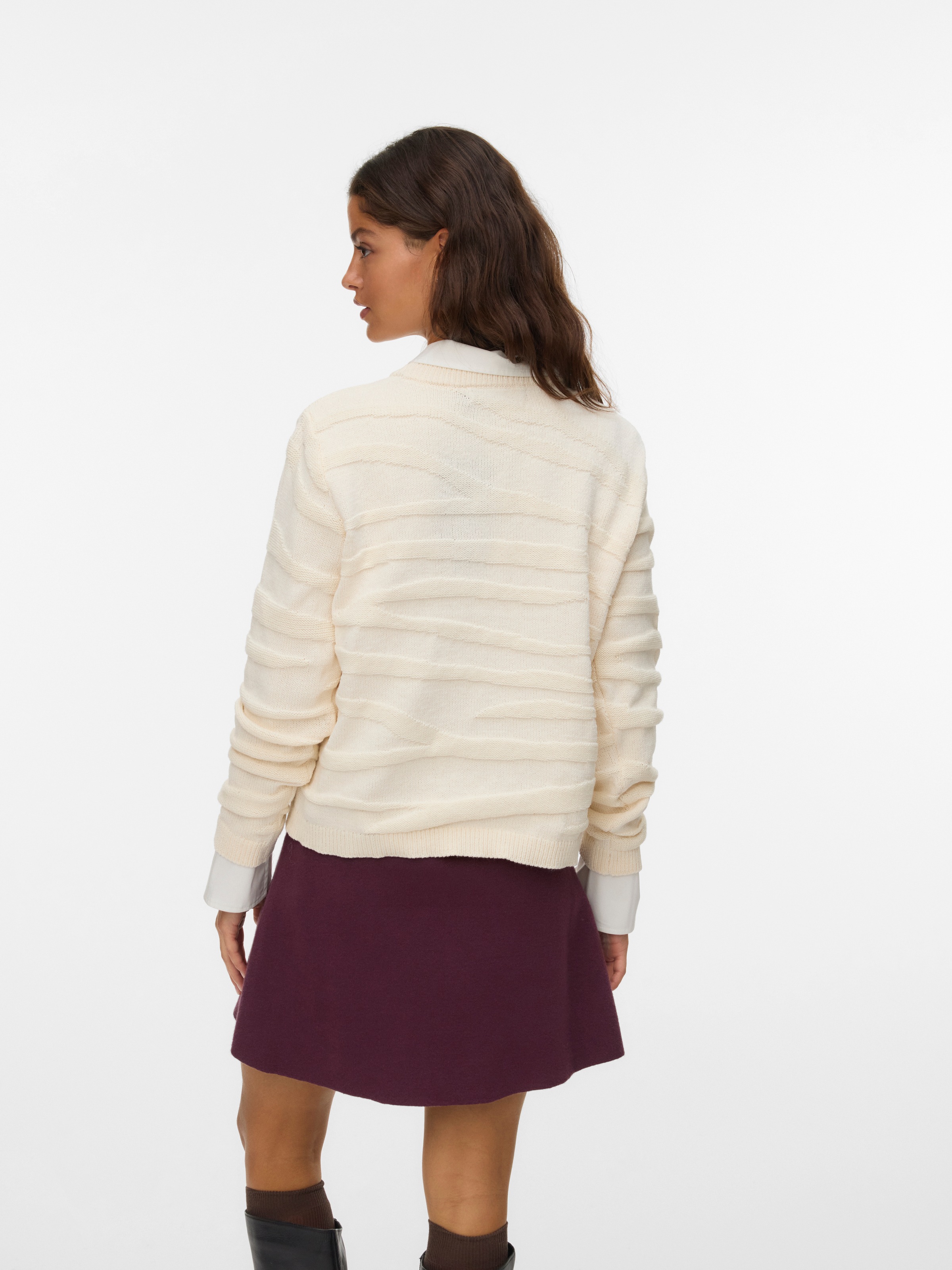 Vero Moda Strickpullover »VMMALOU LS O-NECK PULLOVER BOO«