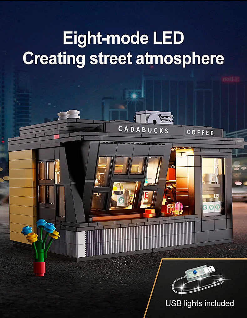 Jamara Konstruktions-Spielset »CaDA, Bricks, Coffee House (402884)« mit LED Licht