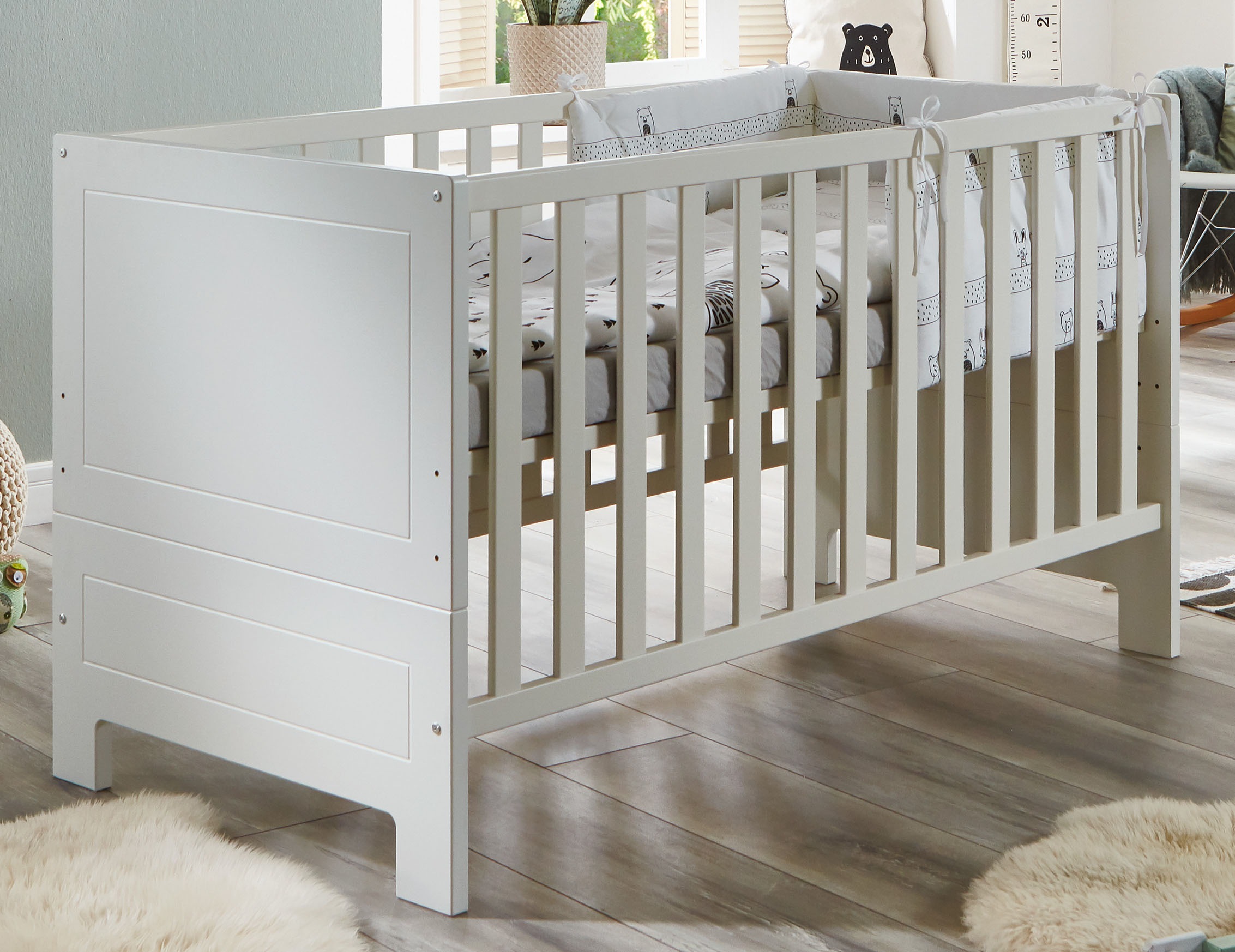 arthur berndt Babyzimmer-Komplettset »Thilo« Set, Kinderbett, Schrank, Wickelkommode, 3 Stk. tlg. Made in Germany; mit Kinderbett, Schrank und Wickelkommode