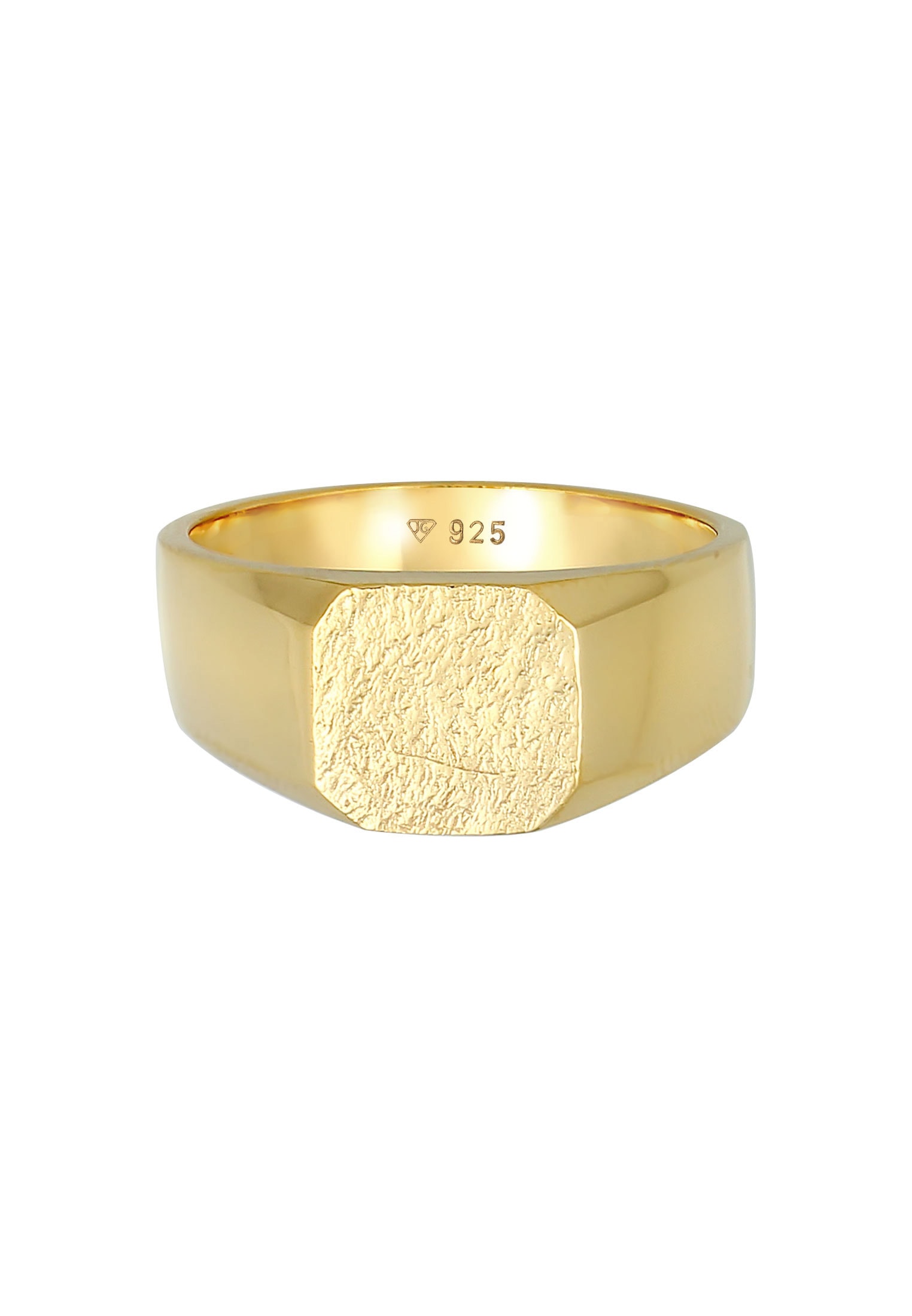 Kuzzoi Siegelring »Ring Basic Siegelring Herren Quadrat Matt 925 Silber«