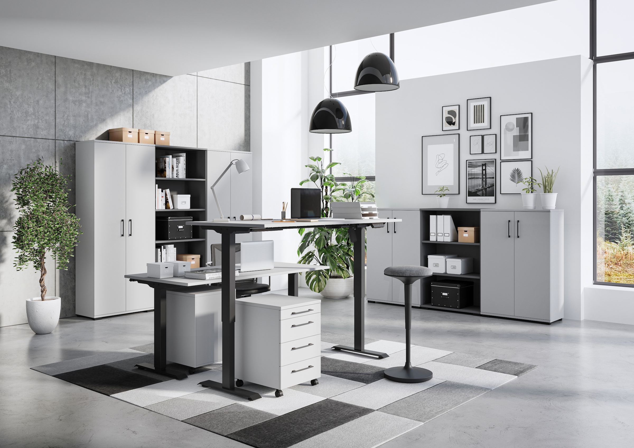 GERMANIA Schreibtisch »GW-Profi 3.0«, höhenverstellbar (70- 80 cm), in 2 Breiten, Made in Germany