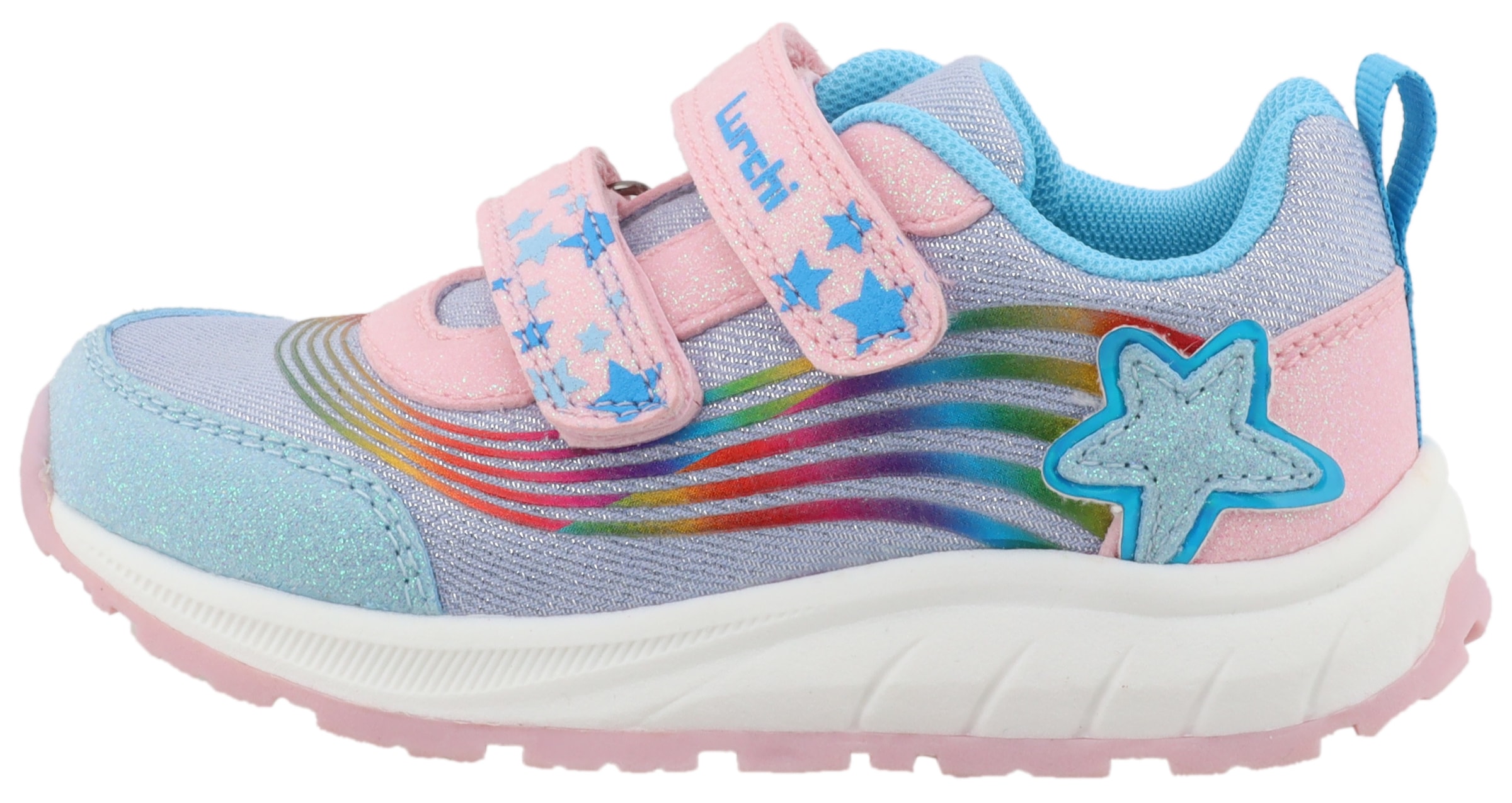 Lurchi Klettschuh »Abelia«, mit Streifen in Regenbogenfarben, Größenschablone zum Download