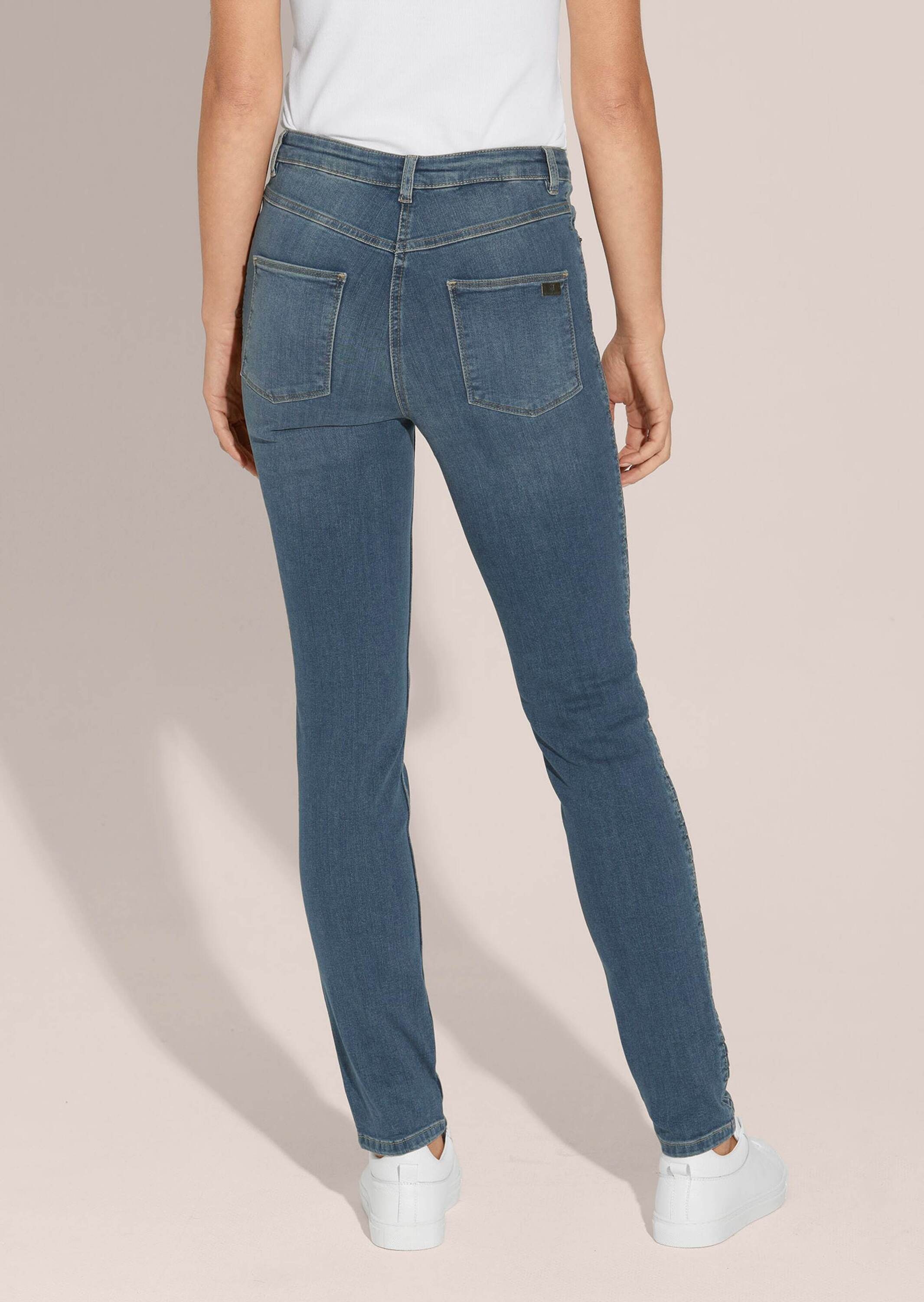 MADELEINE Regular-fit-Jeans »Jeans Enge Jeans mit Raffung«