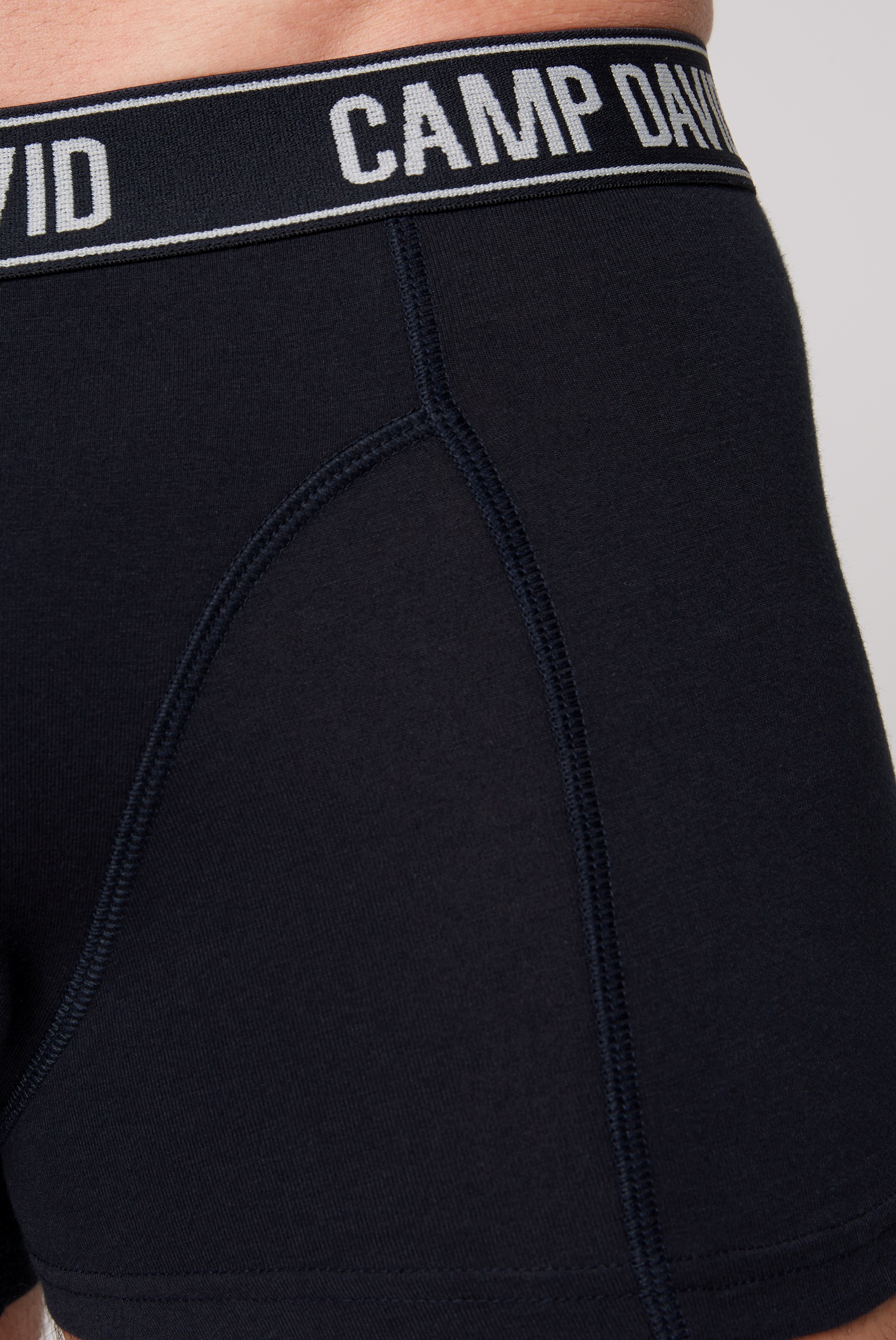 CAMP DAVID Boxershorts, (Packung, 2 St.), im 2er- Pack mit Logobund
