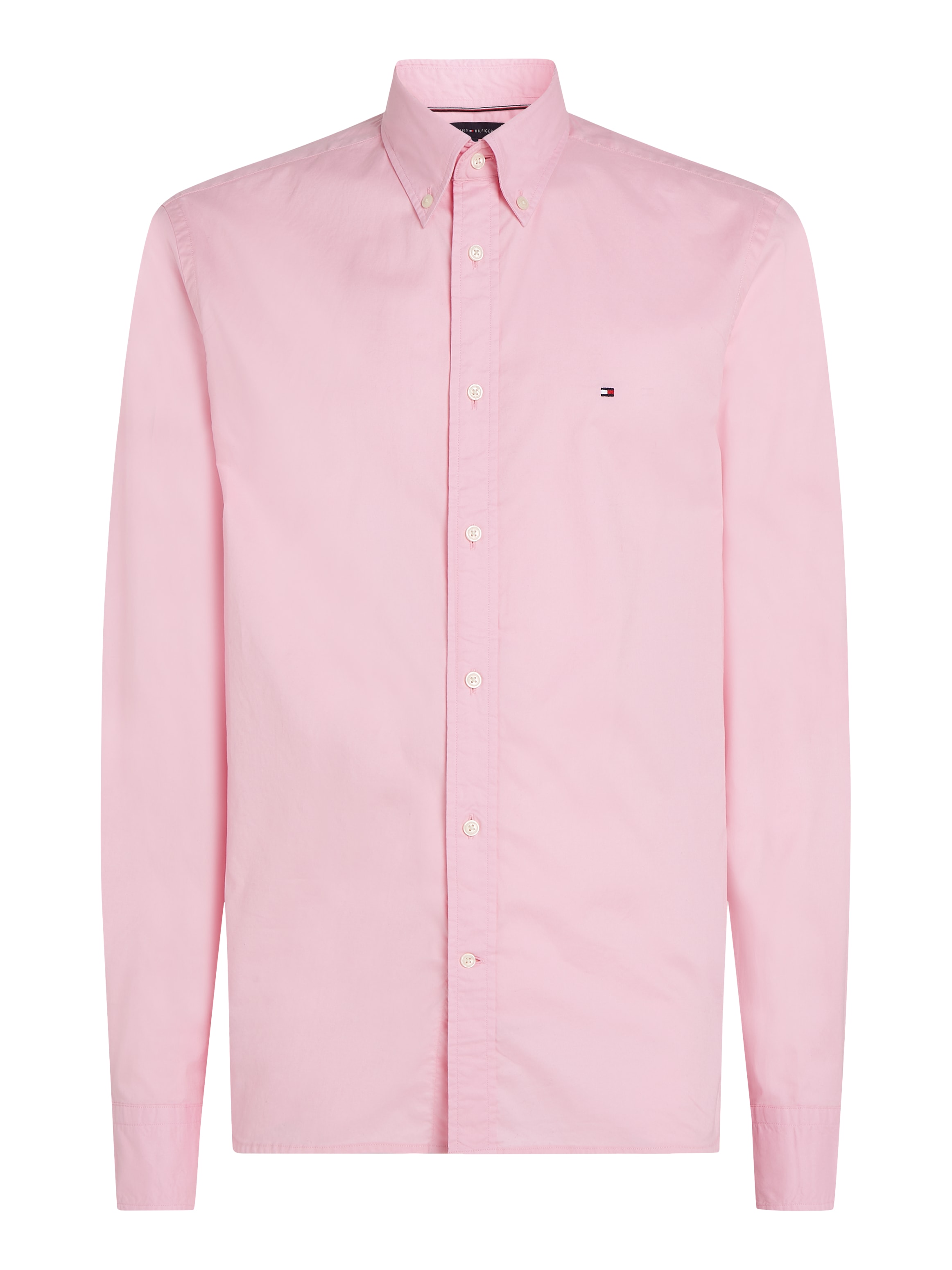 Tommy Hilfiger Businesshemd »FLEX POPLIN SOLID RF SHIRT 1«, mit Logostickerei