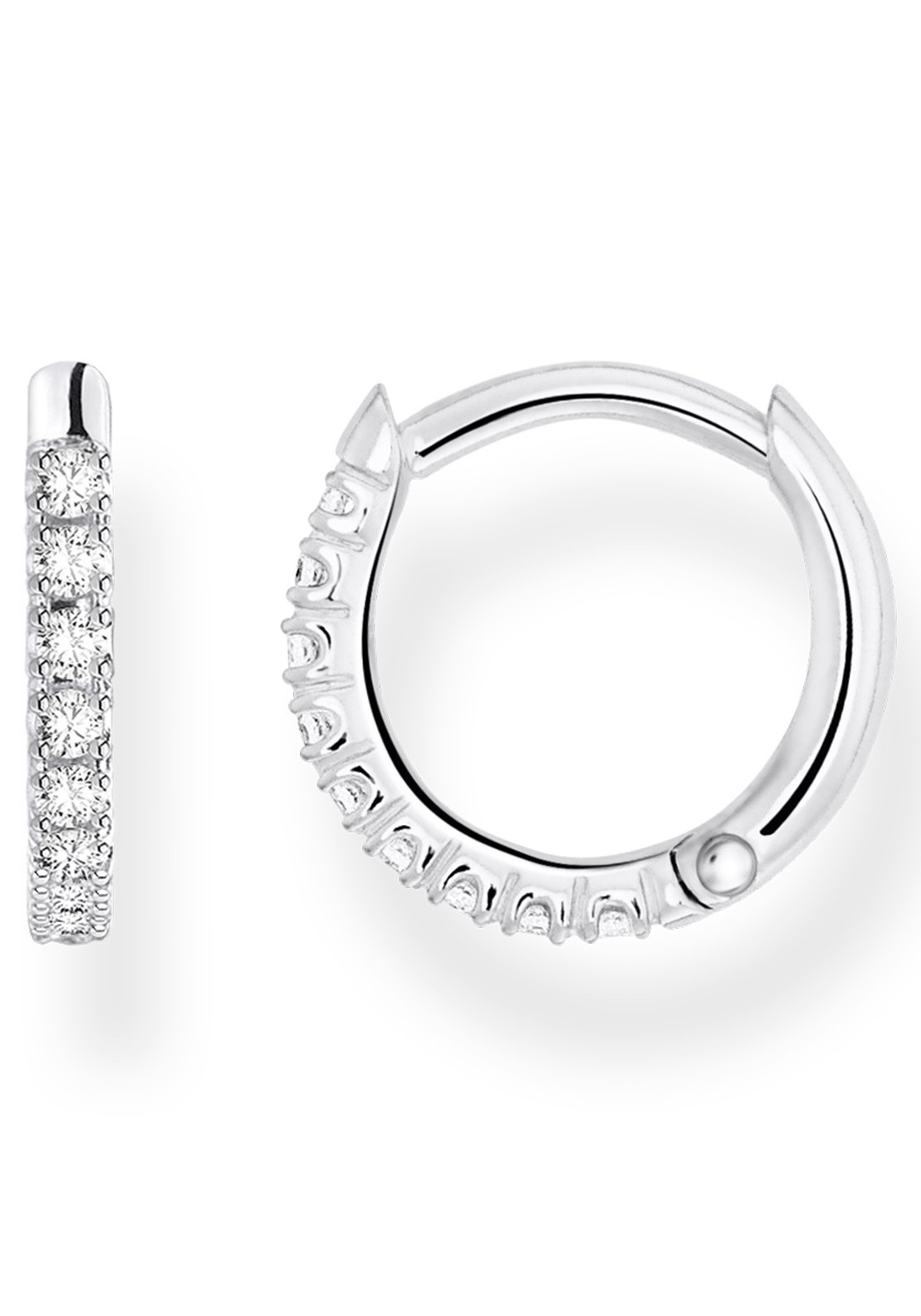 THOMAS SABO Single-Creole »weiße Steine, CR658-051-14«, mit Zirkonia