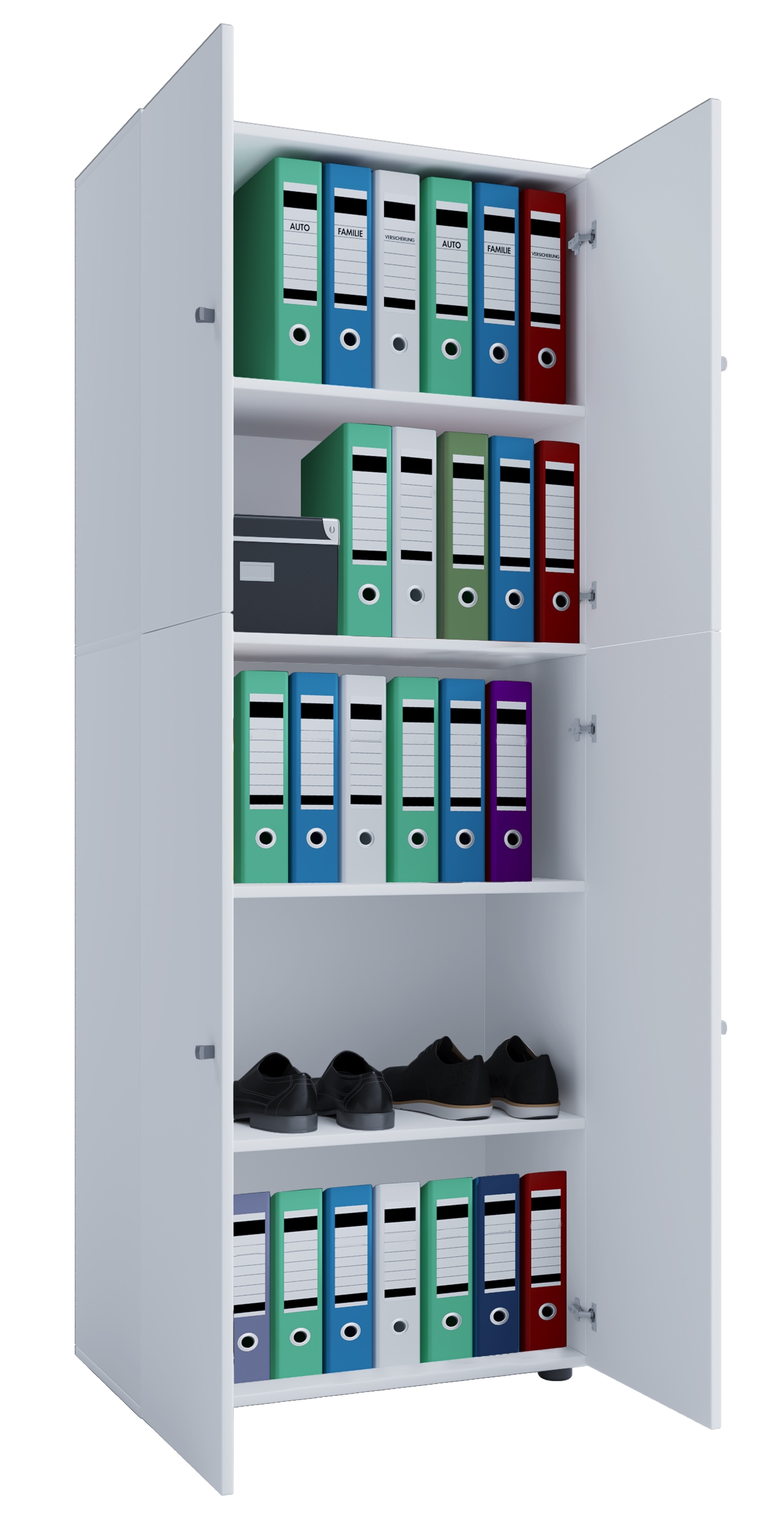 VCM Aktenschrank »Büroschrank Bücher Ordner Aktenschrank Lona 5fach« 1 Stk. tlg.