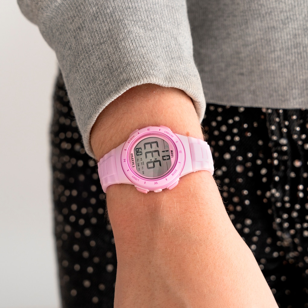 CALYPSO WATCHES Chronograph »Junior Collection« Quarzuhr, Armbanduhr, Silikonarmband, digital, Tag, Wochentag, Monat