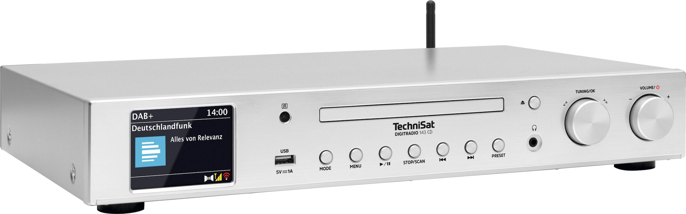 TechniSat Digitalradio (DAB+) »DIGITRADIO OTTO 143 jetzt mit CD online (DAB+)-UKW RDS) bei Internetradio-Digitalradio (V3)«, (Bluetooth-WLAN