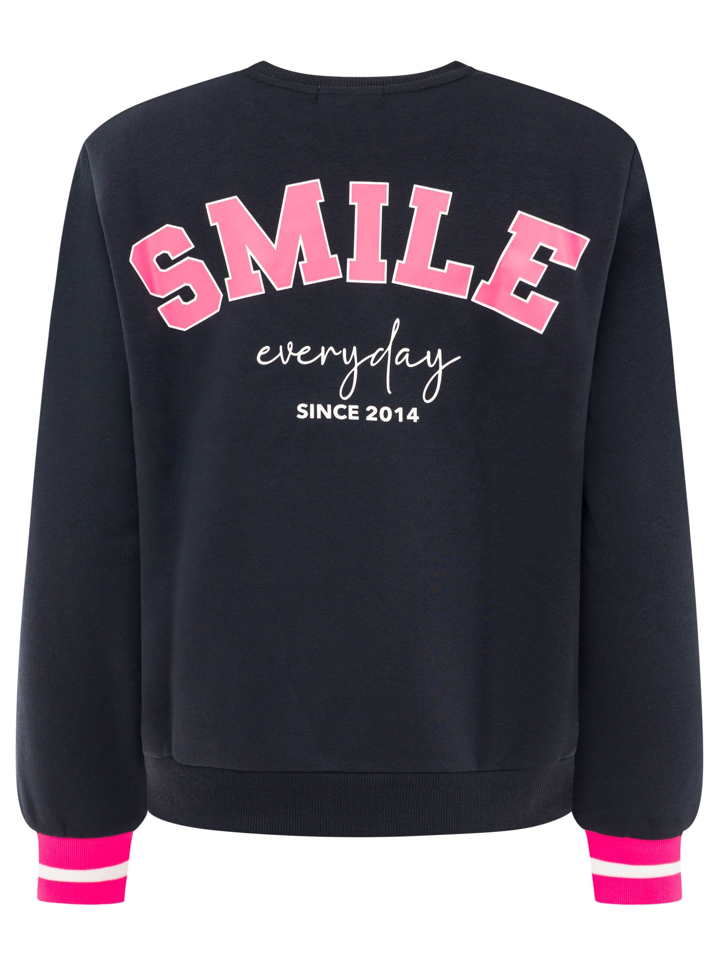 Zwillingsherz Sweatshirt »"SMILE"«, Mini Me Style, gestreifte Bündchen, Smile Print vorne und am Rücken
