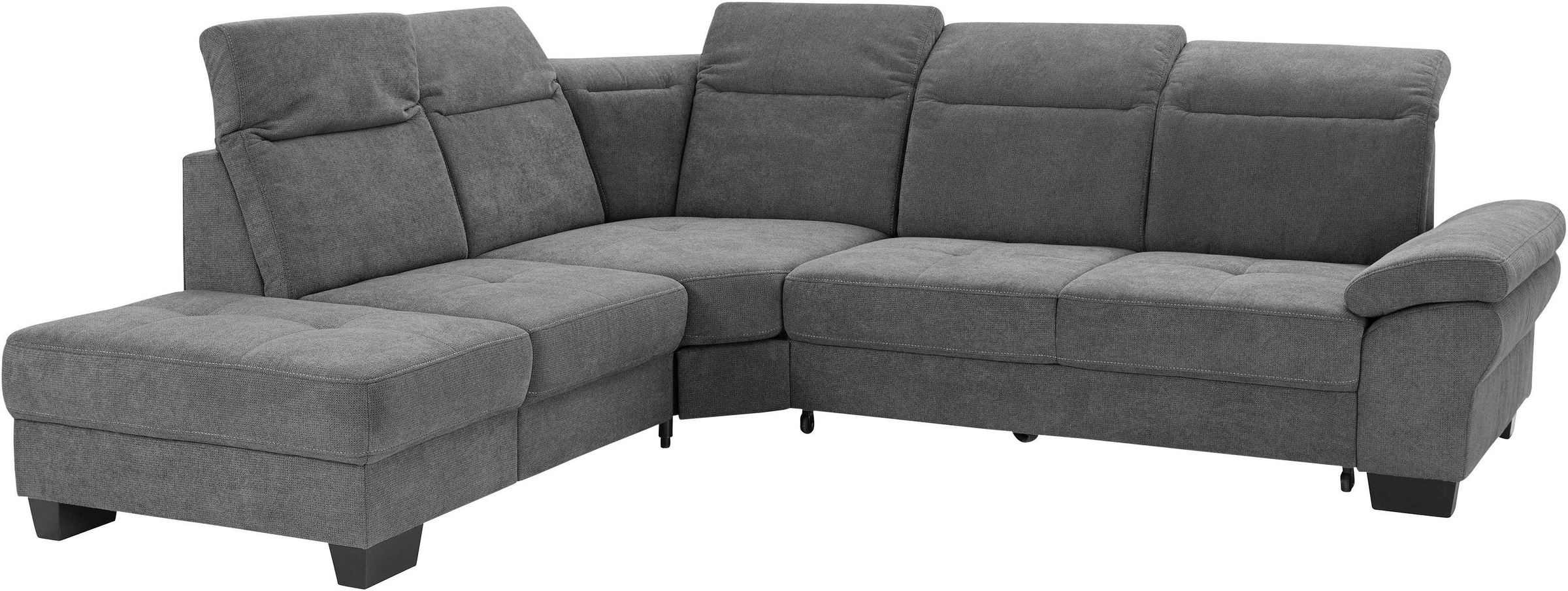 Places of Style Ecksofa »Cornwall L-Form«, incl. Sitztiefenverstellung, mit Bettfunktion und Kopfteilverstellung
