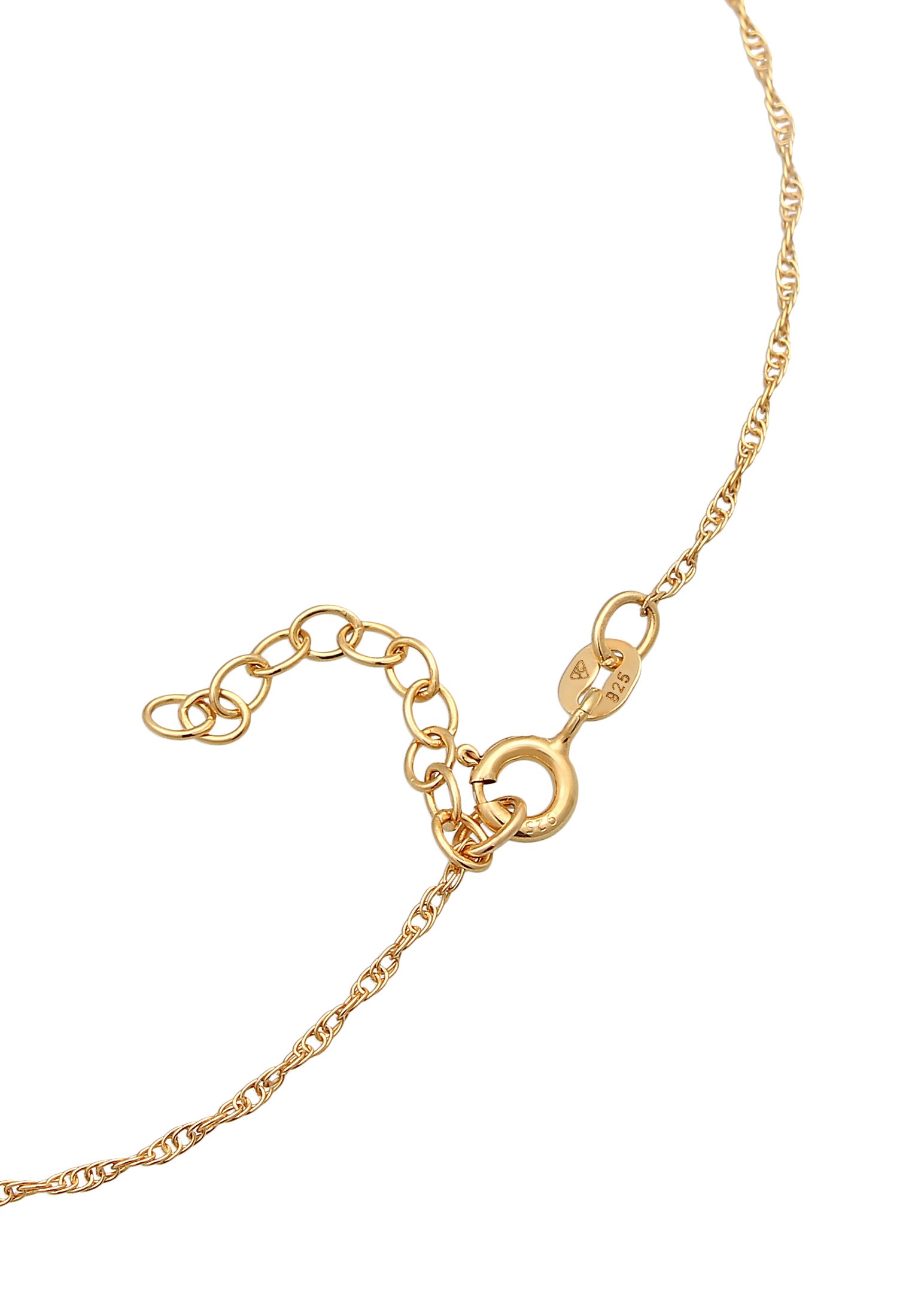 Elli Fußkette »Fußschmuck Sonne Coin Kordelkette 925 Silber«