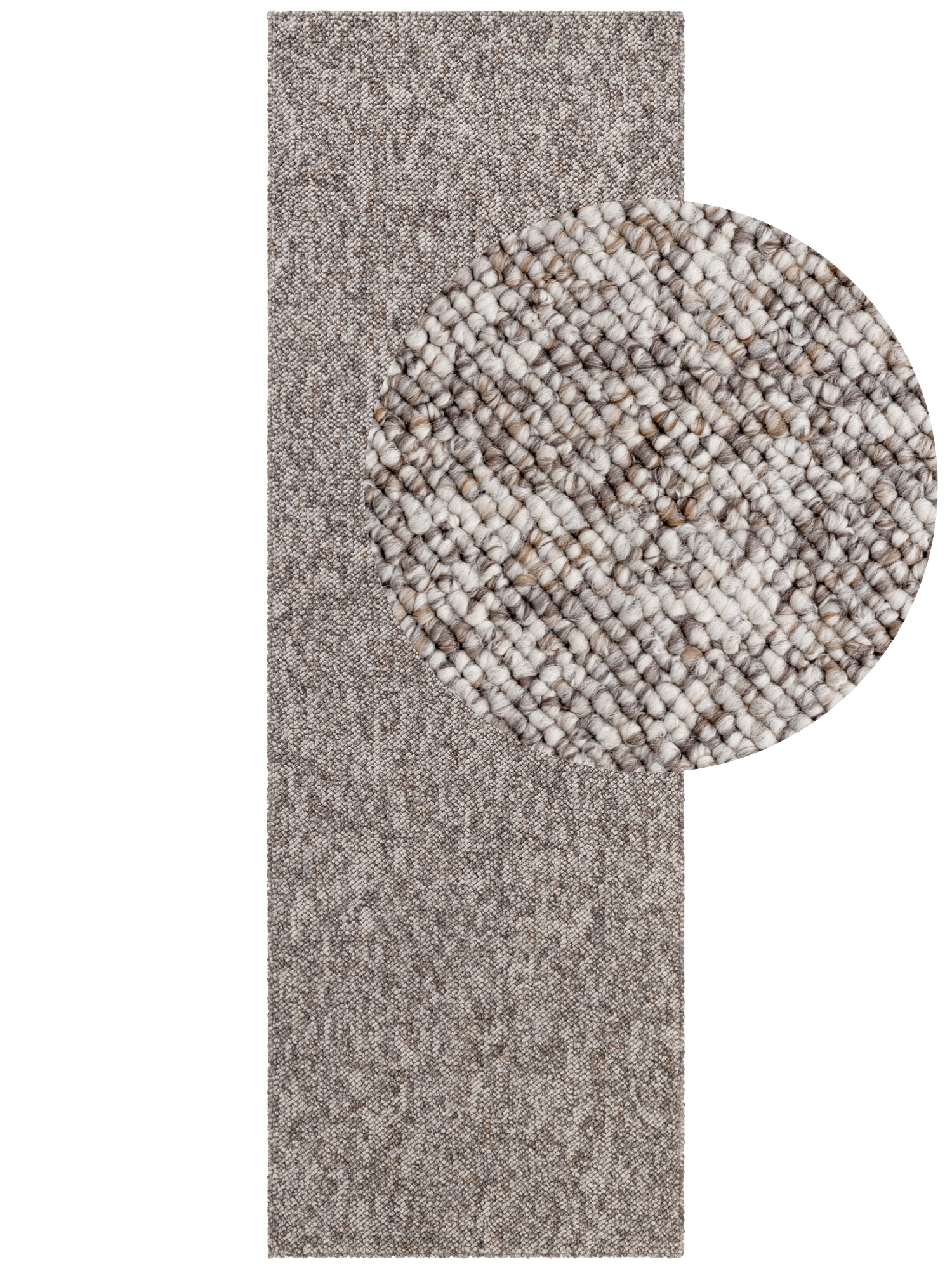 ELLE DECORATION Teppich »Rocco«, rechteckig, 10 mm Höhe, Läufer, waschbar, Wohnzimmer, Esszimmer, Woll-Optik