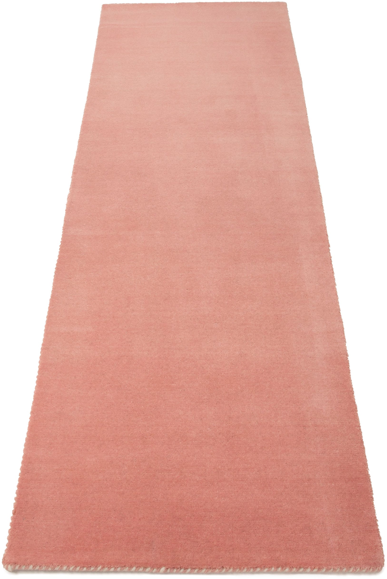 carpetfine Wollteppich »Gabbeh Lola Uni«, rechteckig, 14 mm Höhe, mit natürlichem Pflanzenmaterial von Hand gewebt, auch in Rund