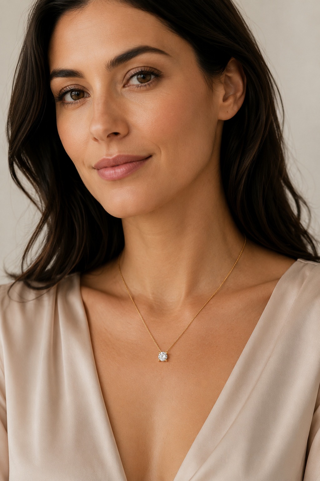 ONE ELEMENT Kette mit Anhänger »Collier Halskette aus 585 Gold - 45 cm«