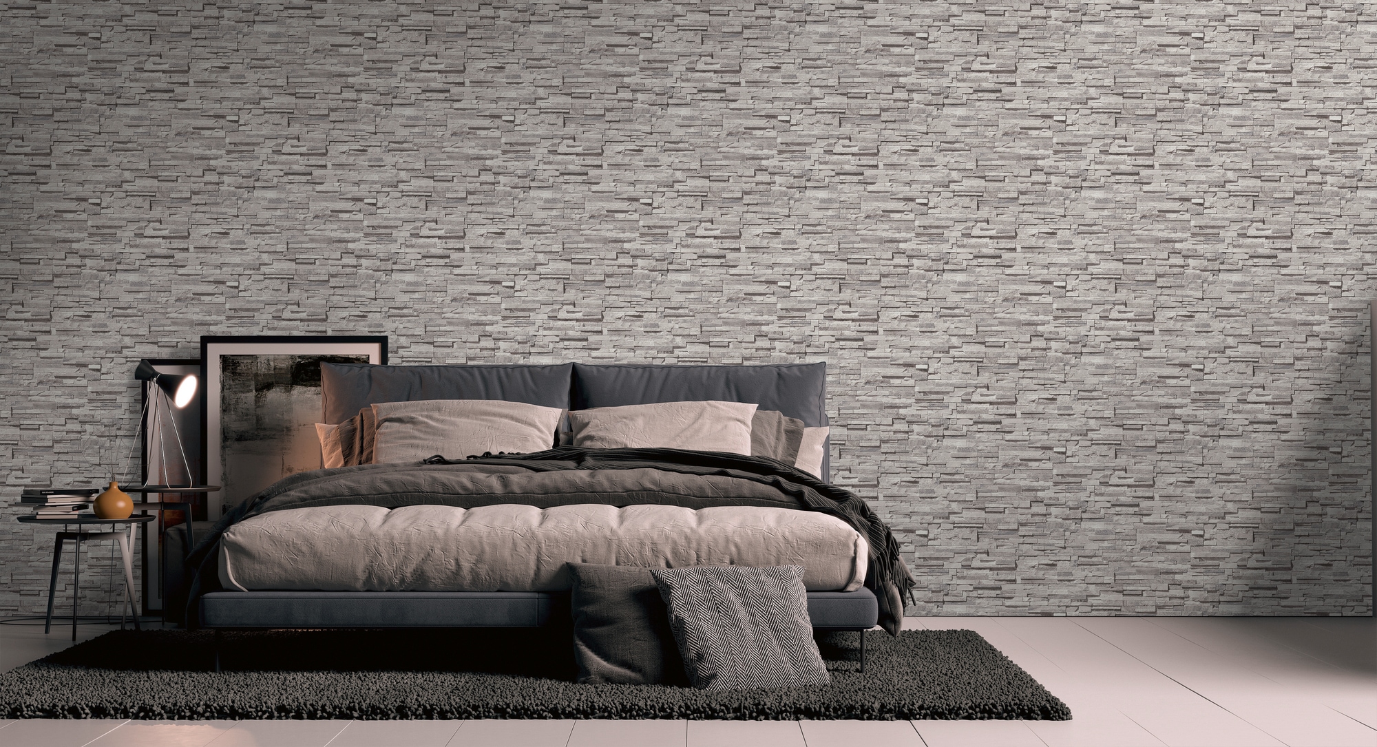 living walls Vliestapete »Metropolitan Stories. Travel Styles. Steintapete« abstrakt | gemustert | leicht glänzend glatt Tapete Steinoptik Steinwand 3D-Effekt Designtapete Hochwertig Tapeten
