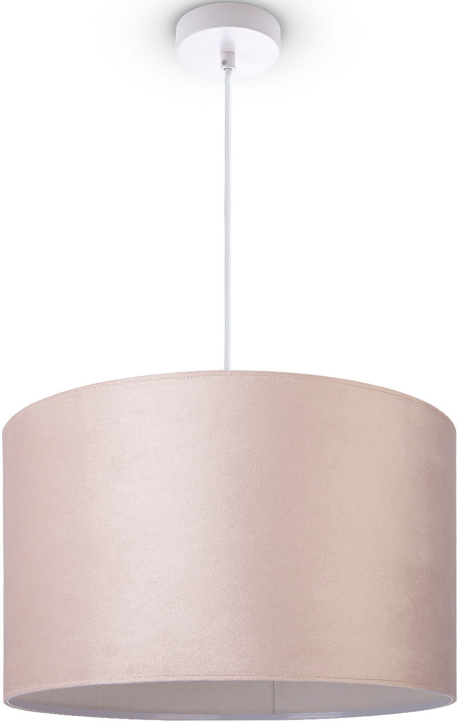Unifarben »Hugo Wohnzimmer uni OTTO Color«, bestellen bei Deko Paco aus E27 online Home Velour Lampenschirm Kabel 1,5m Pendelleuchte