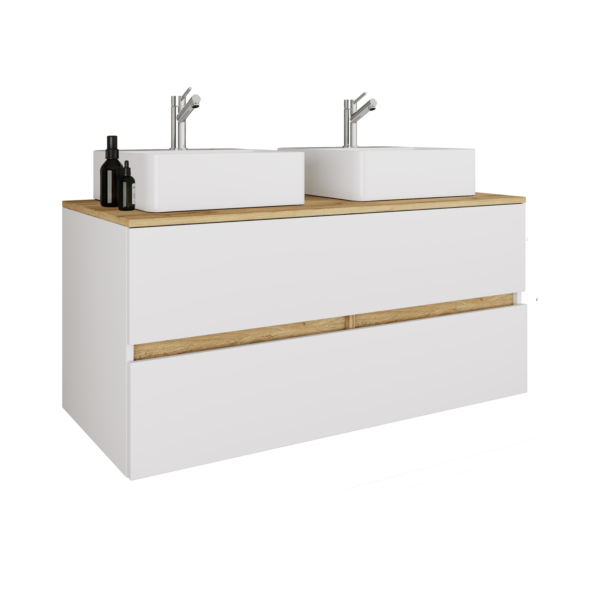 VCM Waschtisch »3 tlg. Badmöbel-Set mit Waschbecken Cosila-A 111cm« 3 Stk. tlg.